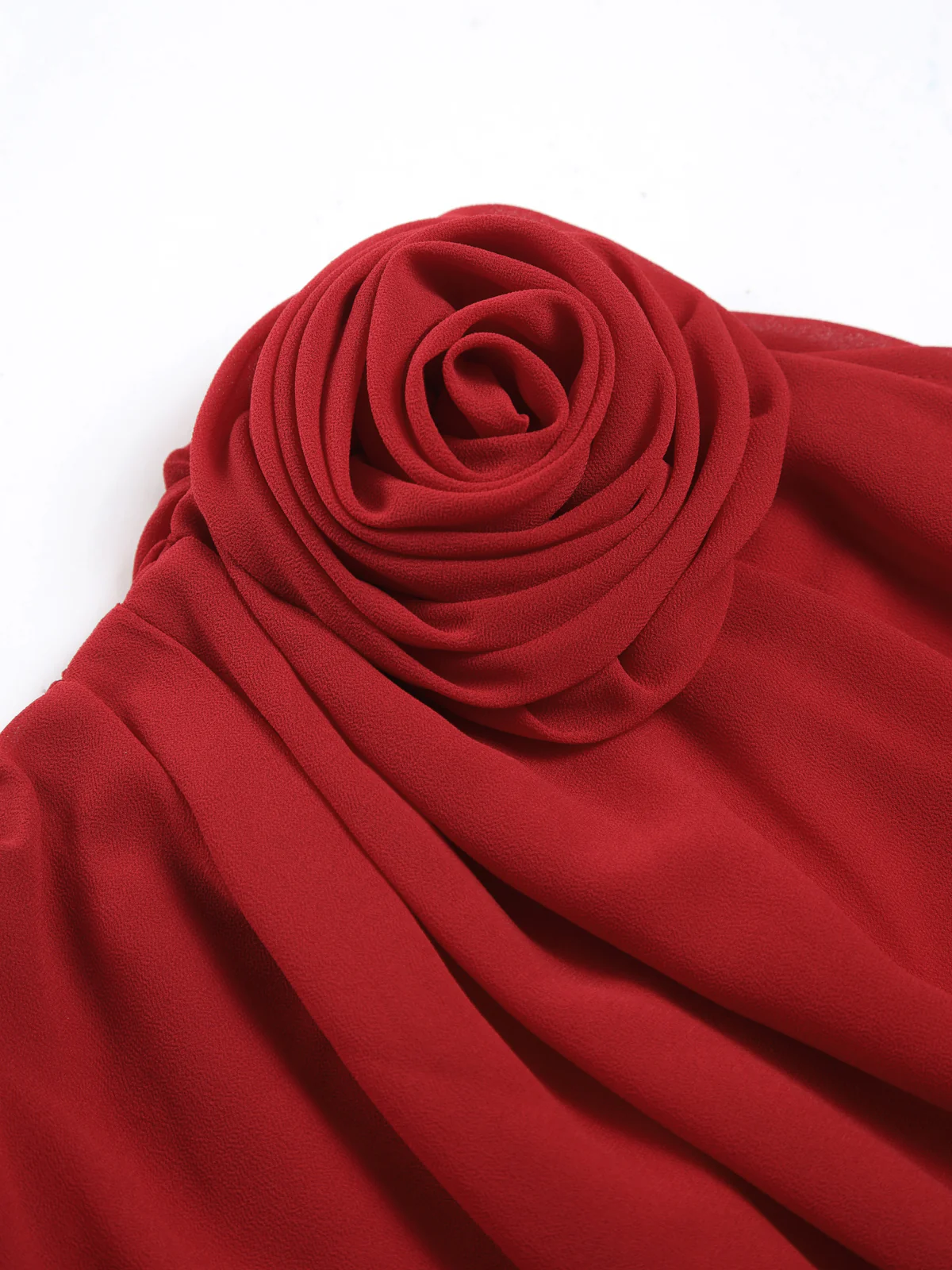 Chiffon Semi-sheer One Shoulder Asymmetrical Blouse - Takermore