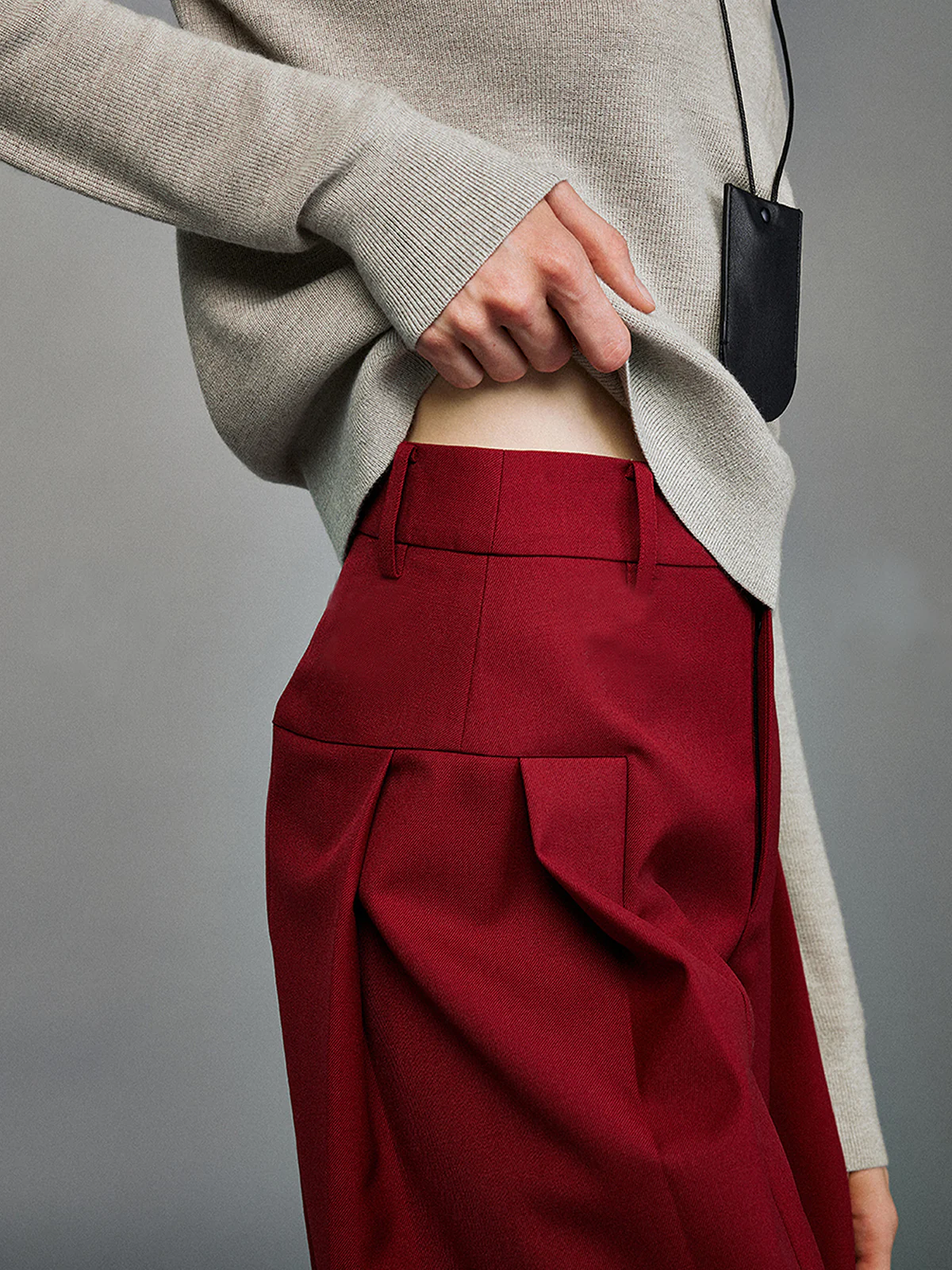 Pleated Wide-Leg Pants - Takermore