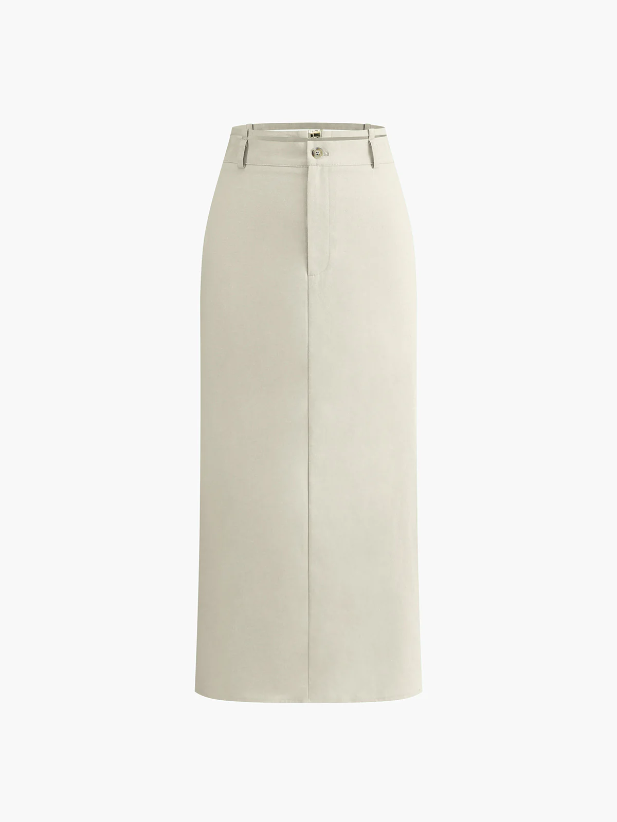 Sleeveless Button-Down Collar Tie Back Skirt Set - Takermore