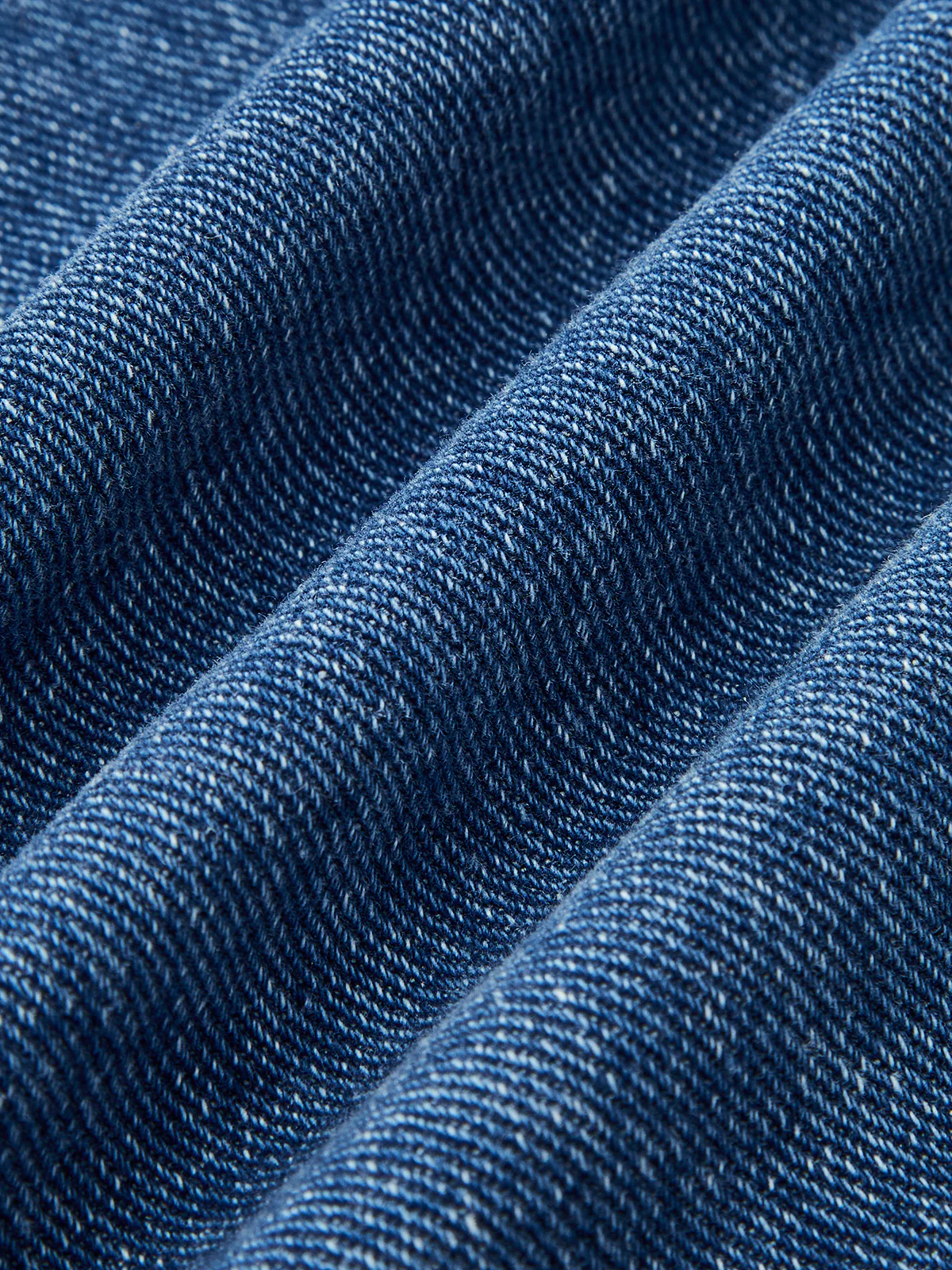 Denim Belted Button-Front Pleated Dress - Takermore