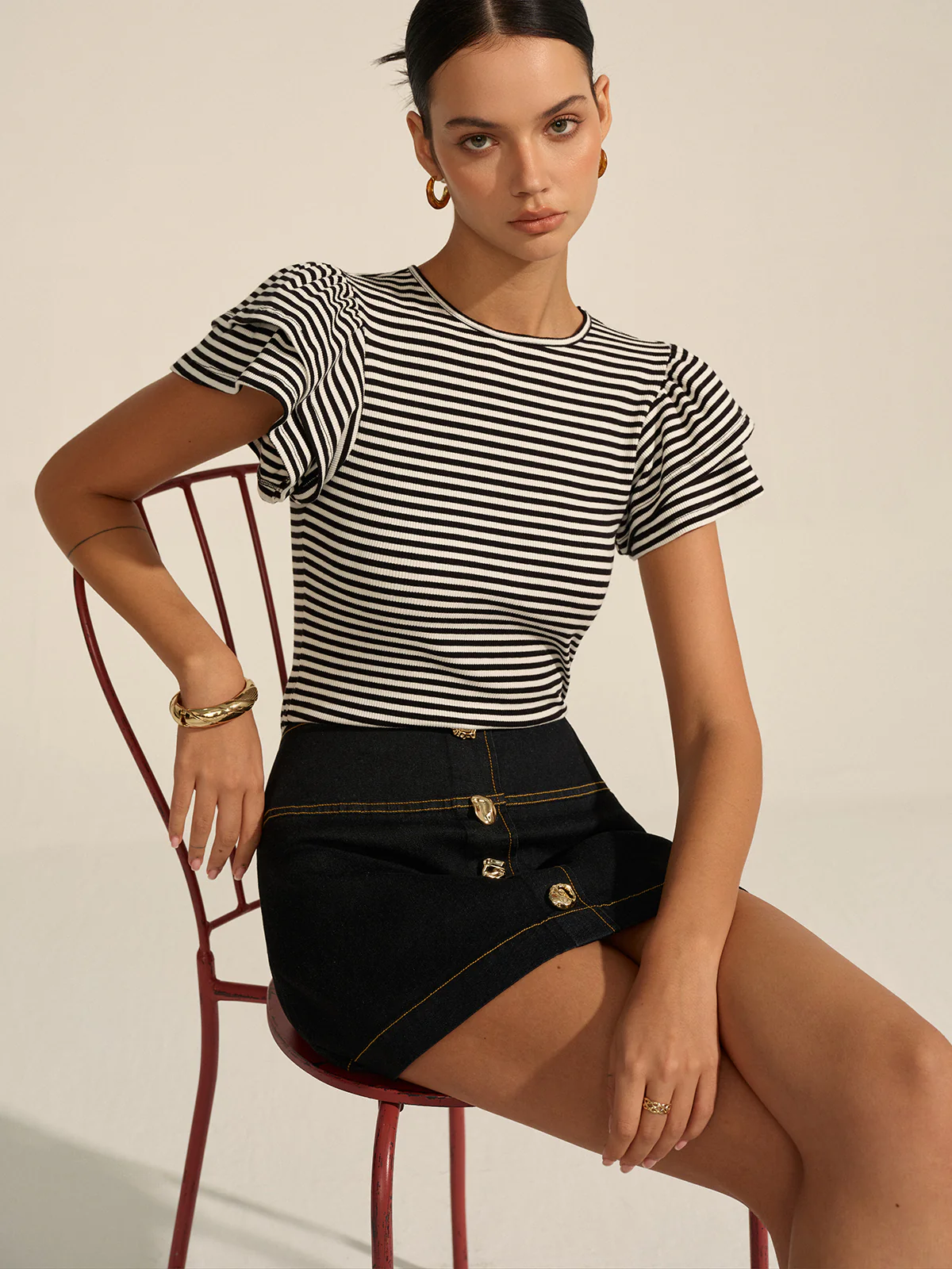 Striped Ribbed Top - Takermore