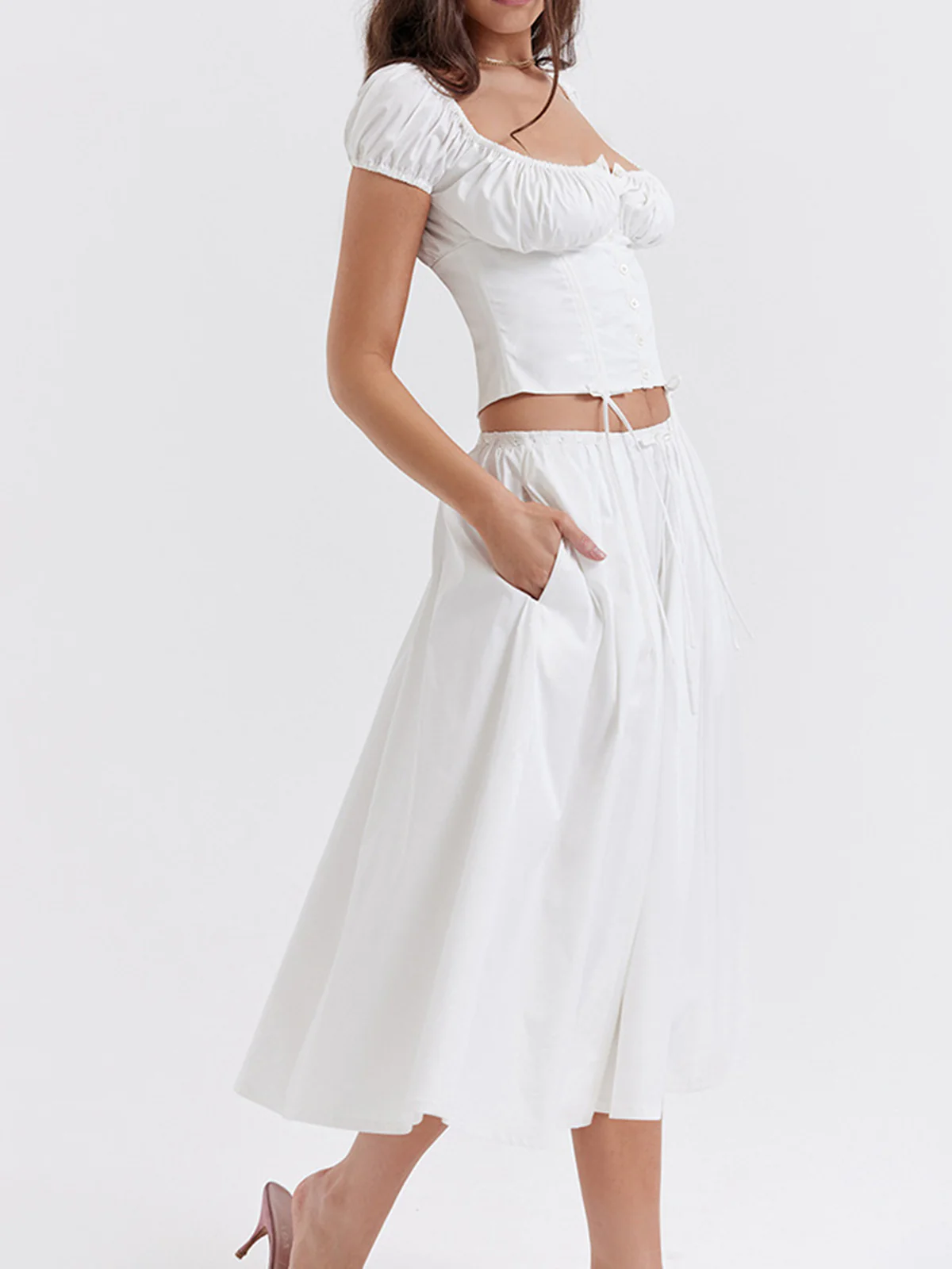 Cowgirl Aesthetics Semi-Sheer Zippered Maxi Skirt - Takermore