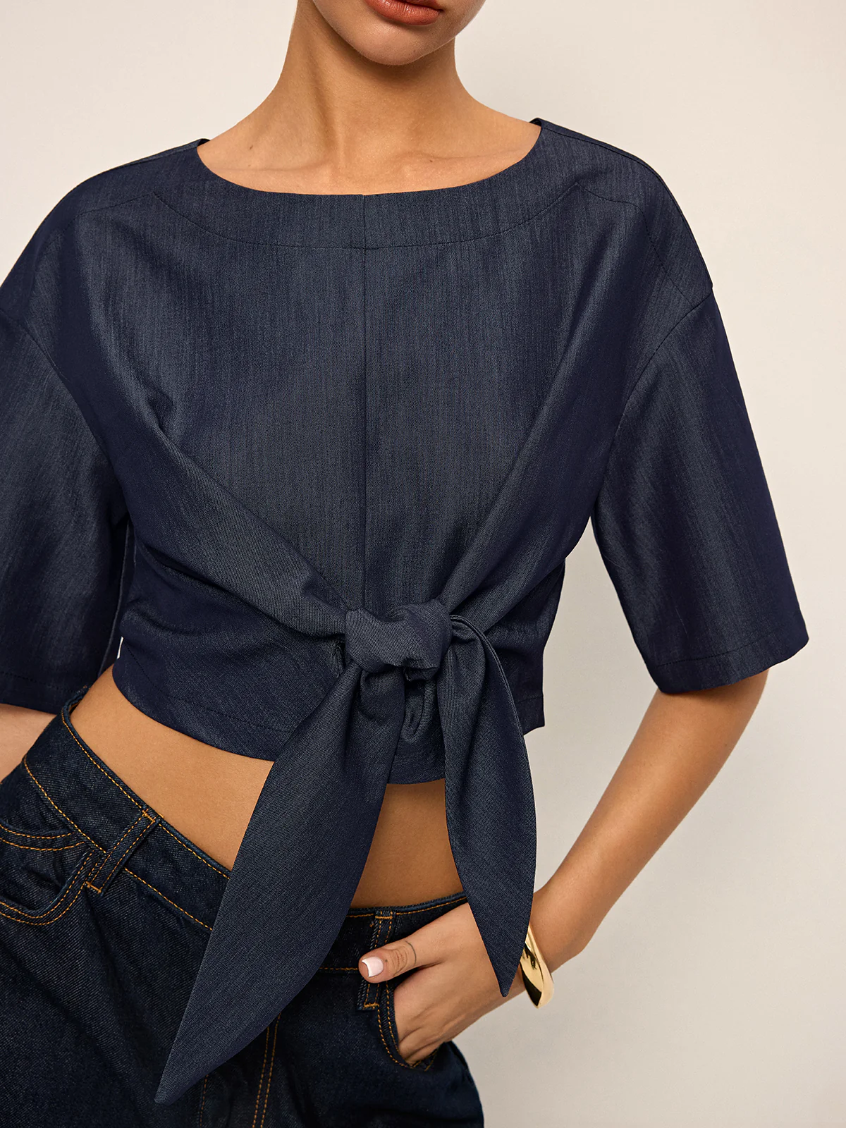 Tie-Front Crop Top - Takermore