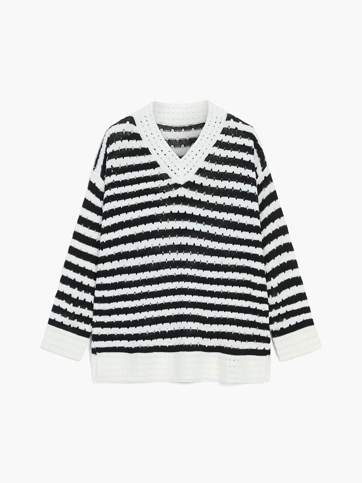 Oversized Seawave Stripe Sweater - Takermore