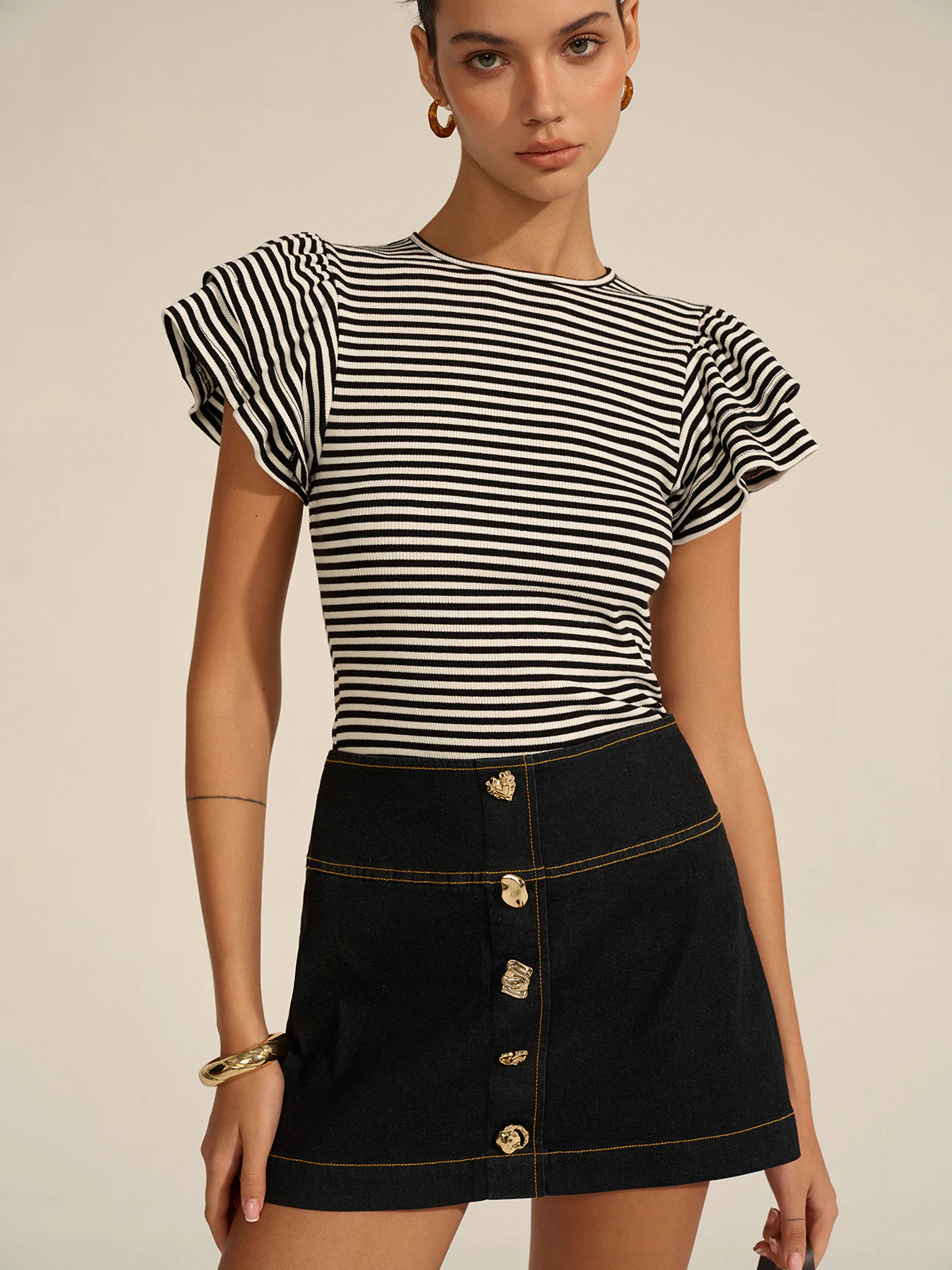 Striped Ribbed Top - Takermore