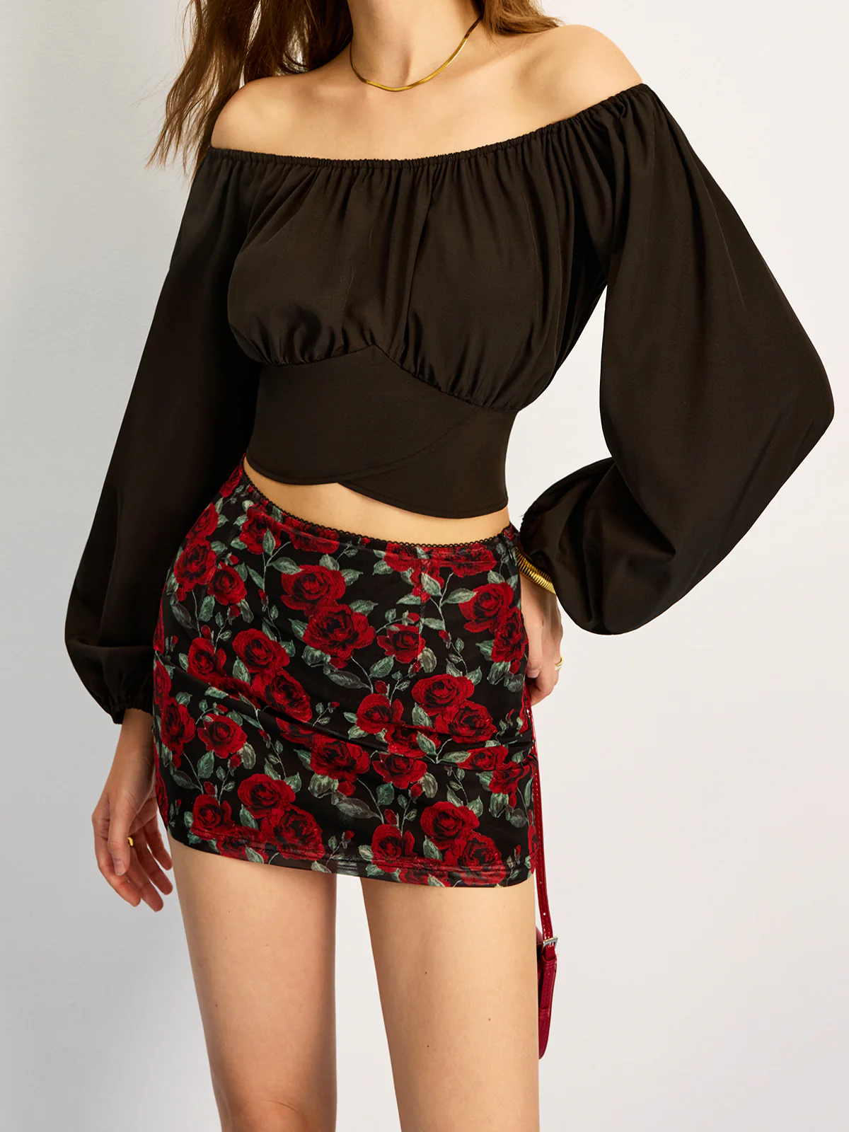 Off-Shoulder Tie Back Blouse - Takermore
