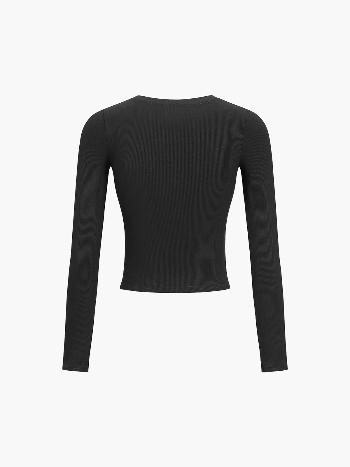 Button Down Long Sleeve Crop Shirt - Takermore