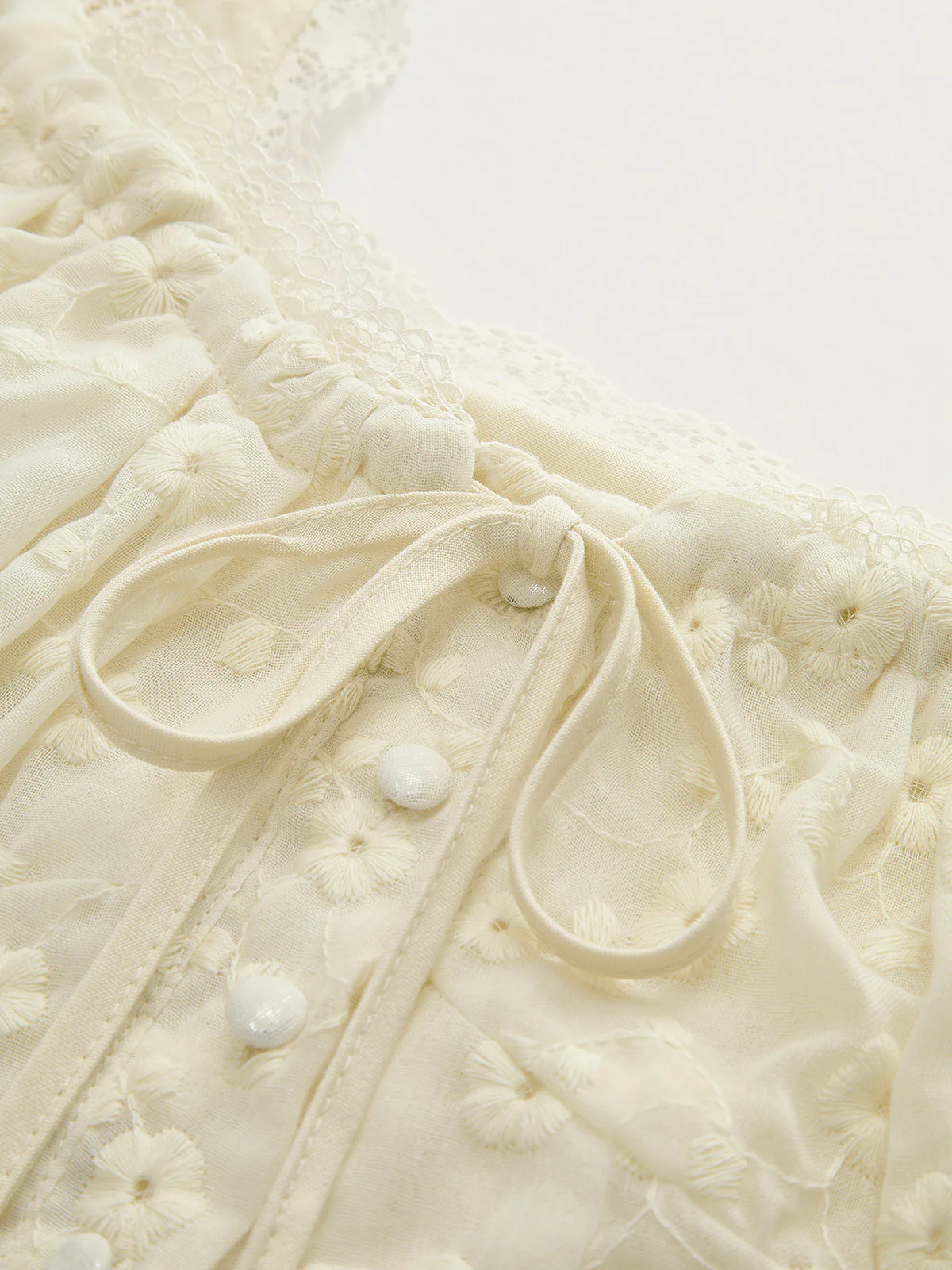 Lace Trim Ruched Floral Peplum Top - Takermore