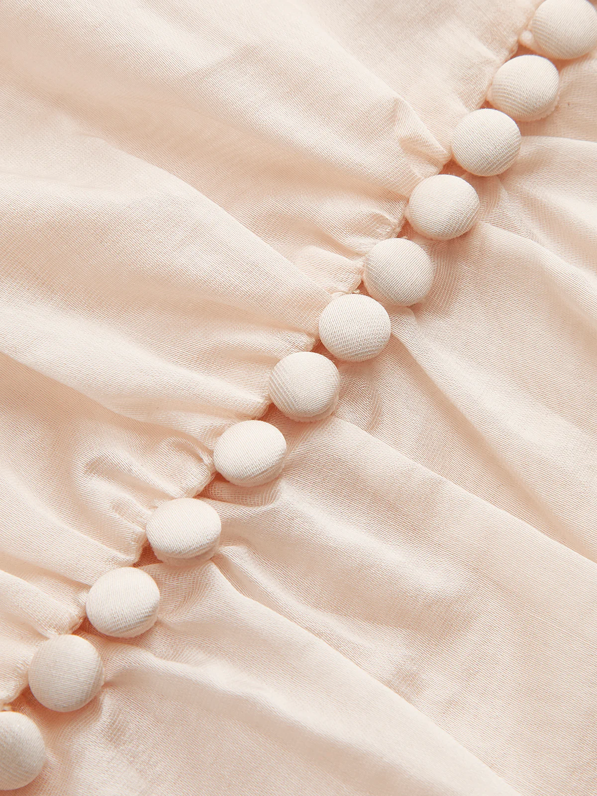 Semi-Sheer Chiffon V-Neck Ruched Blouse - Takermore