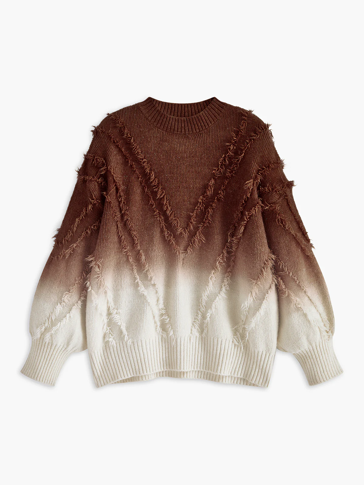 Ombre Tassel Piping Sweater - Takermore