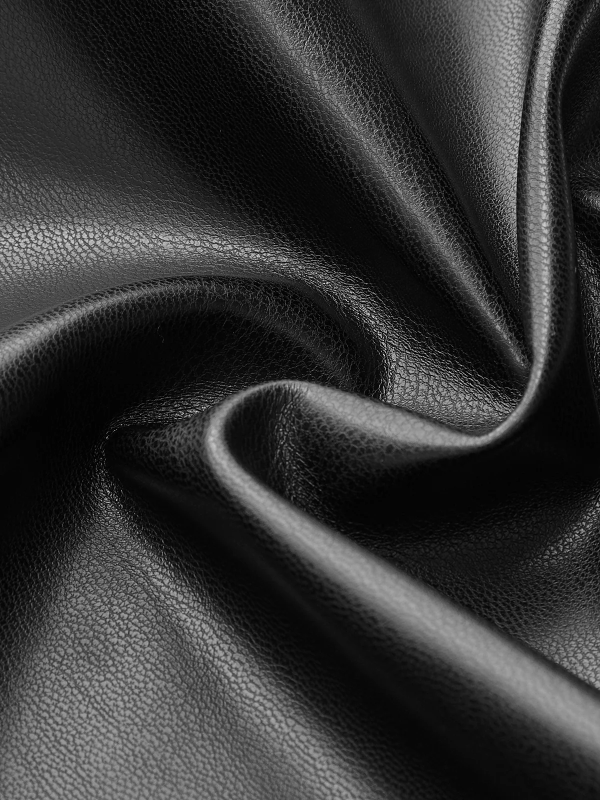 Faux Leather Slit Midi Skirt - Takermore