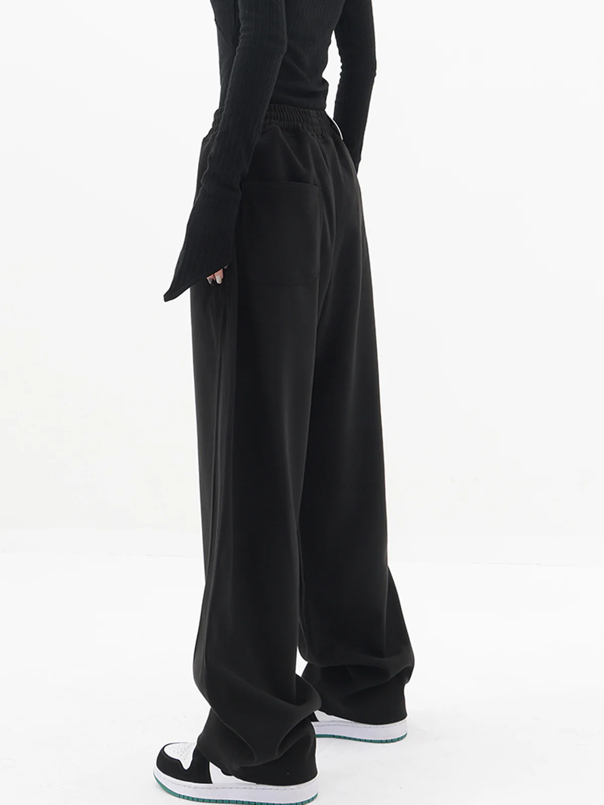 Baggy Solid Wide Leg Pants - Takermore