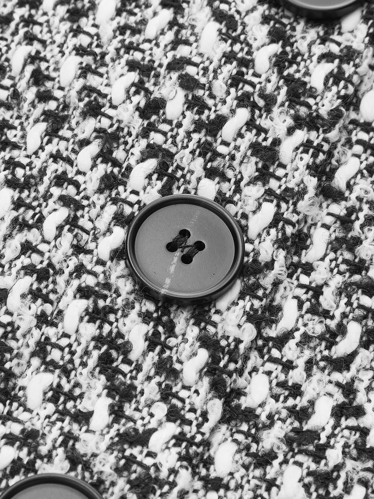 Button Down Tweed Boucle Maxi Skirt - Takermore