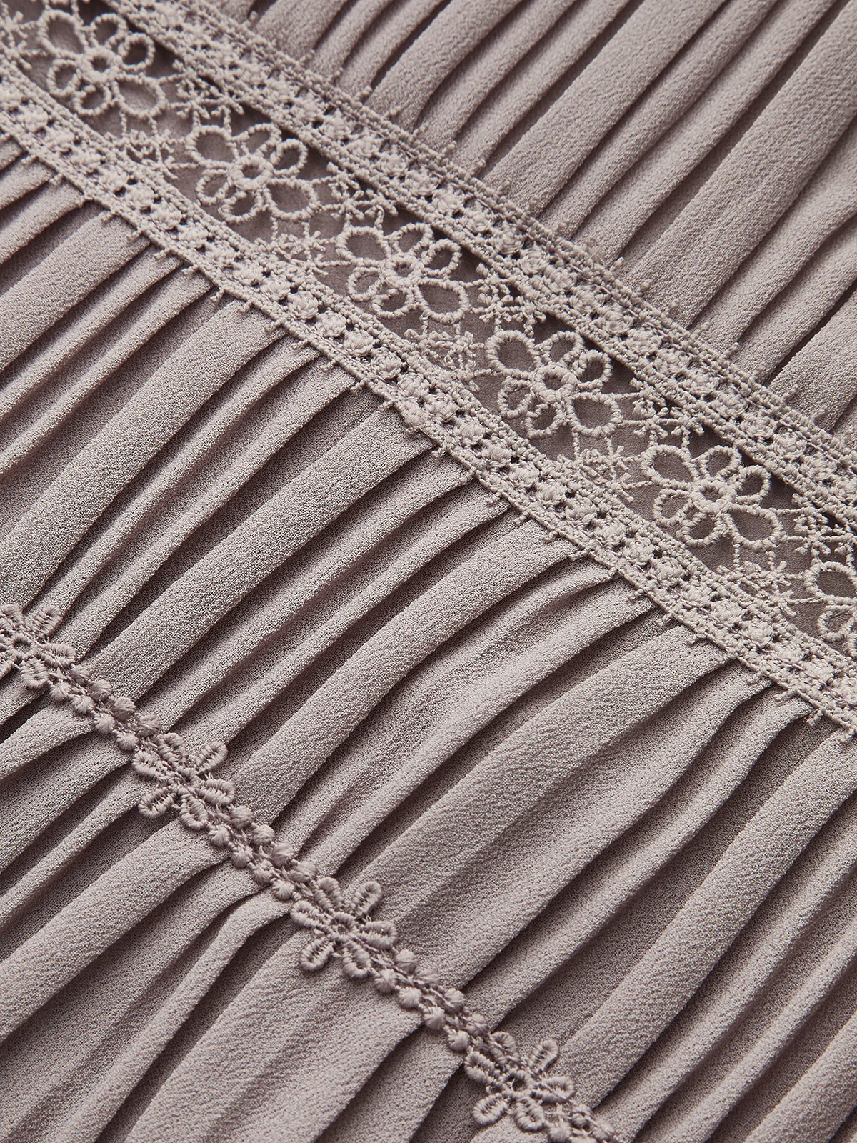 Semi-Sheer Button Pleated Chiffon Blouse - Takermore