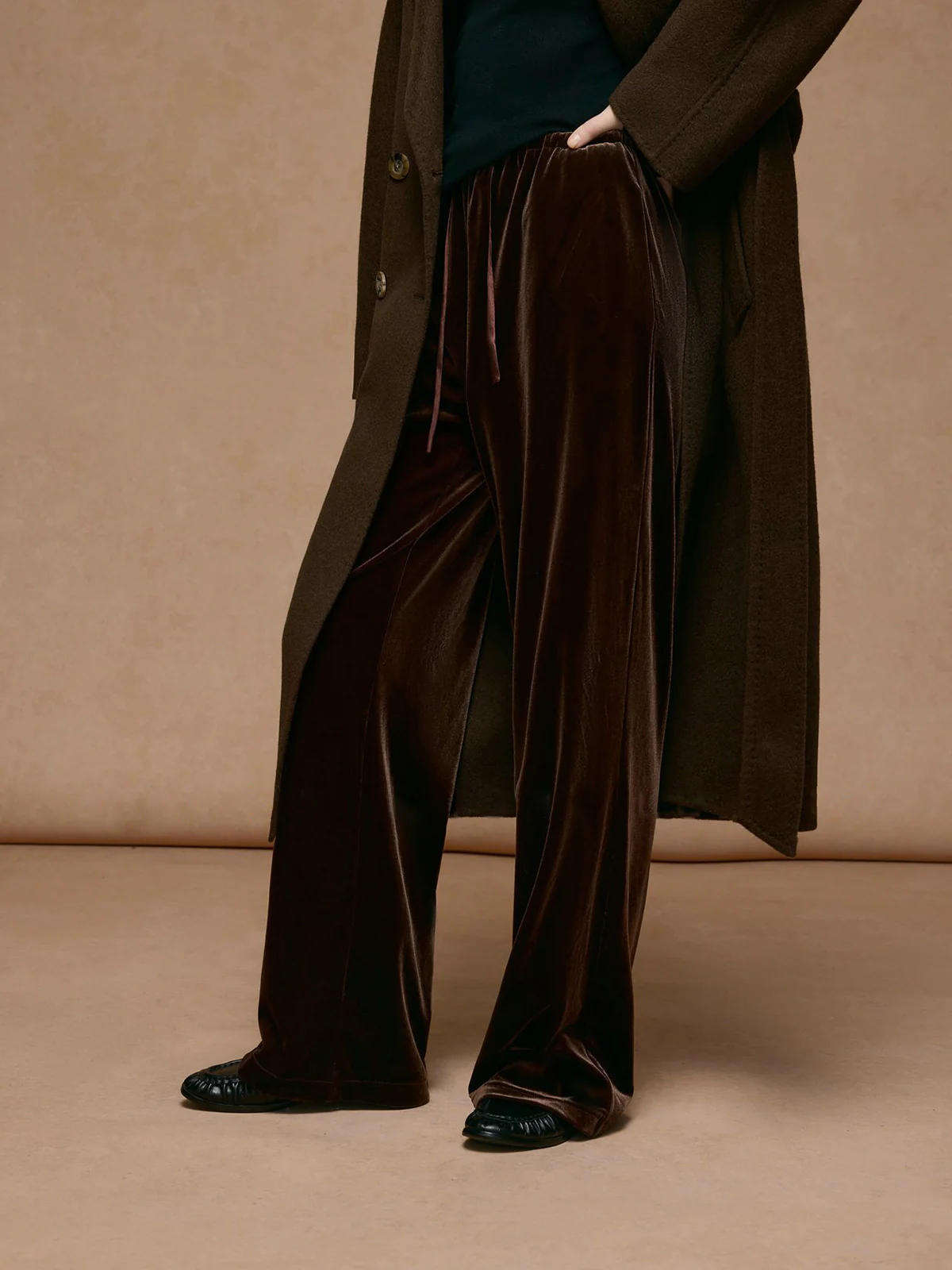 Drawstring Cozy Draped Pants - Takermore