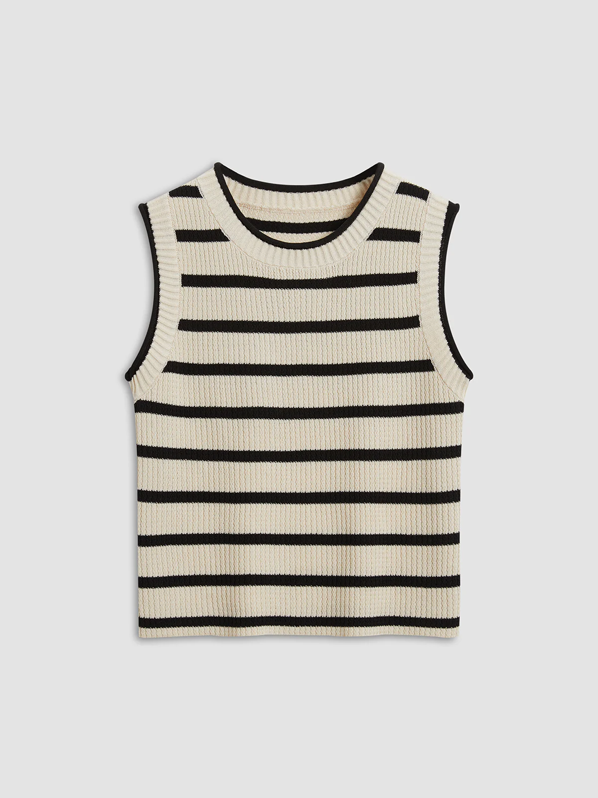 Leisure Stripe Knit Crop Top - Takermore