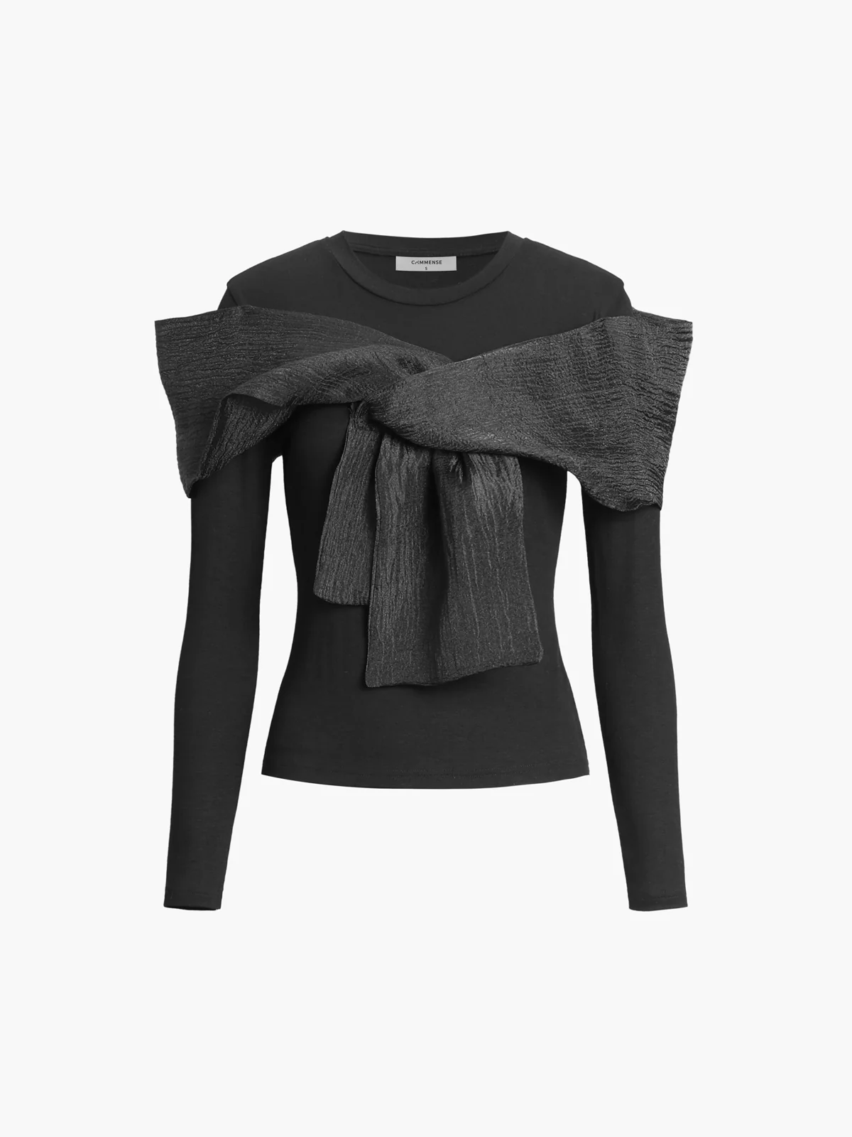 Bow Knot Long Sleeve Top - Takermore