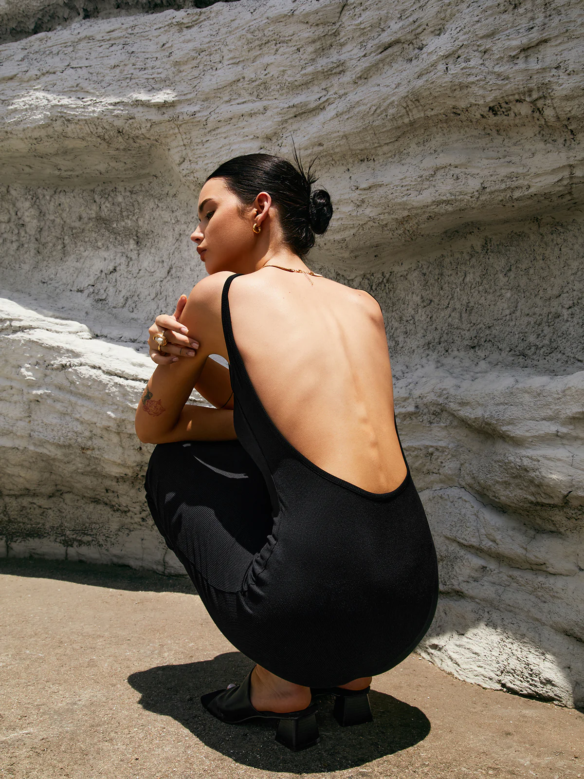 Classic Open Back Midi Dress - Takermore