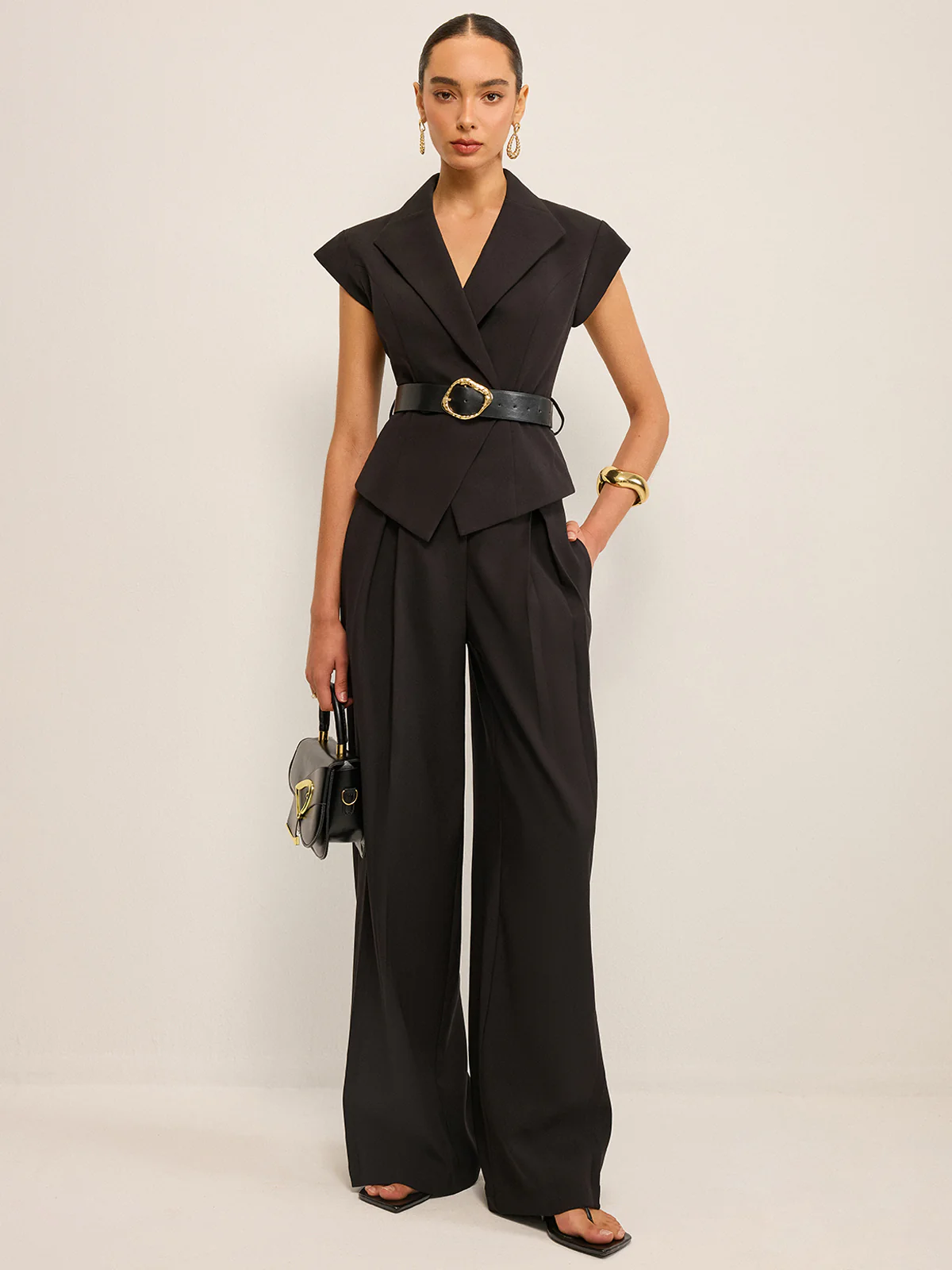 High-Waisted Wide-Leg Pants - Takermore
