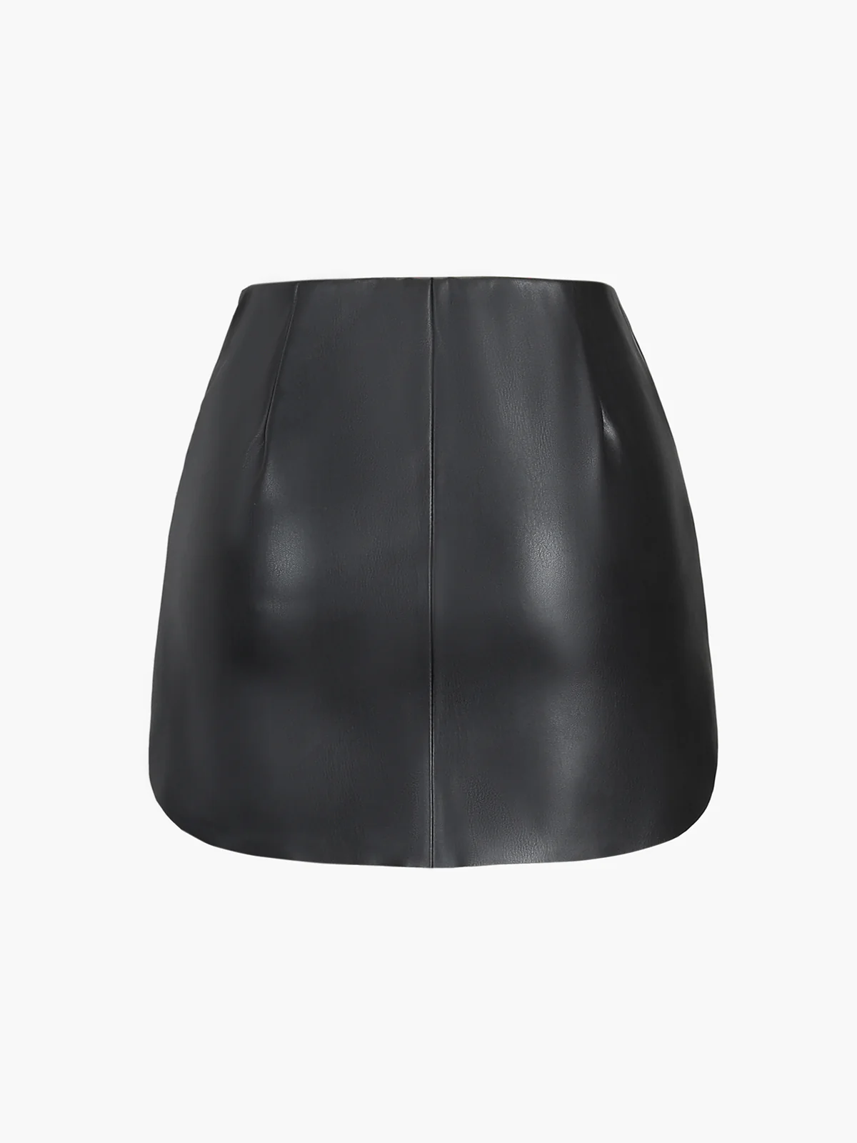 Faux Leather Zippered Mini Skirt - Takermore