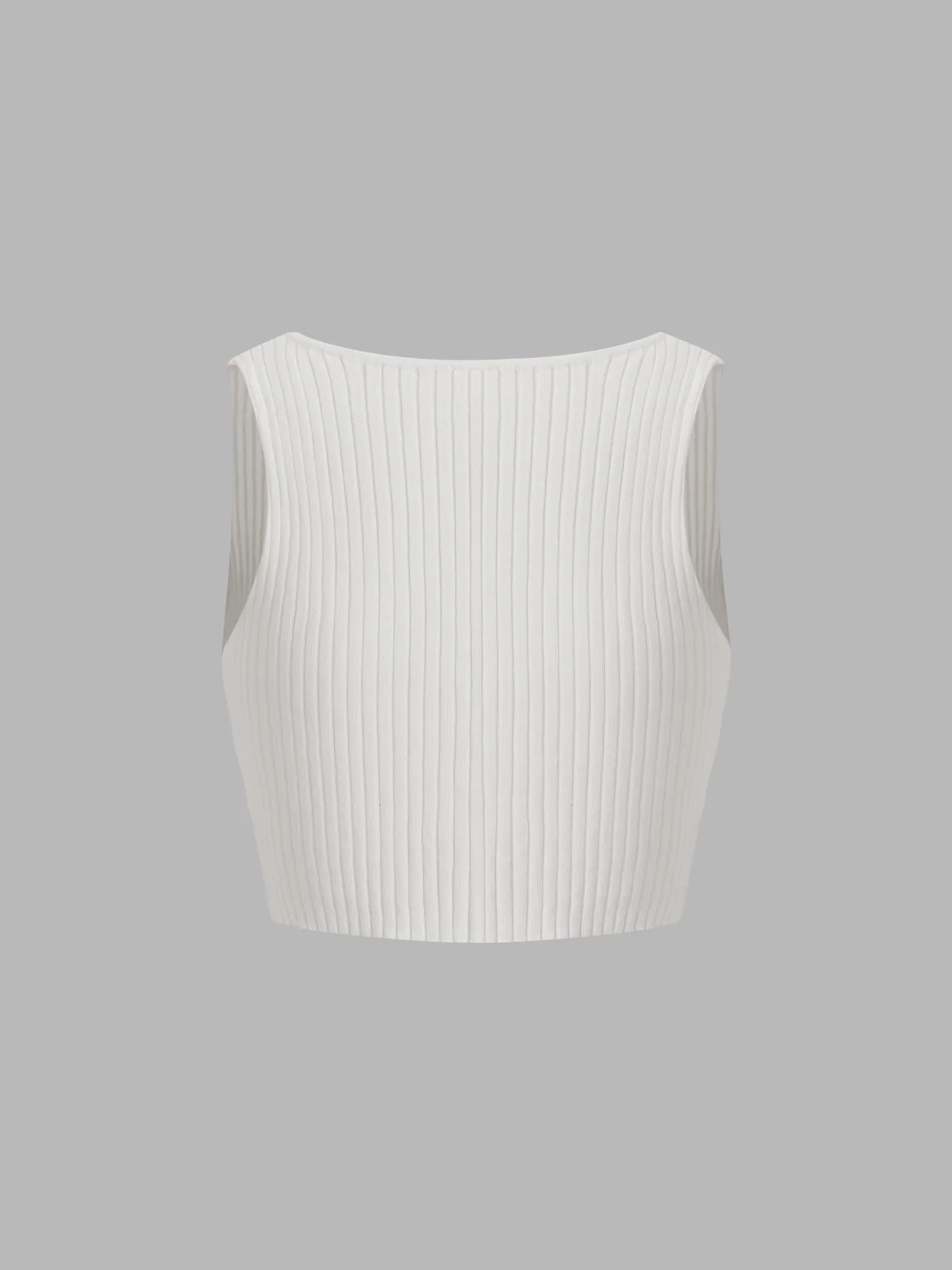 Fly Away Tied Rib Crop Tank Top - Takermore