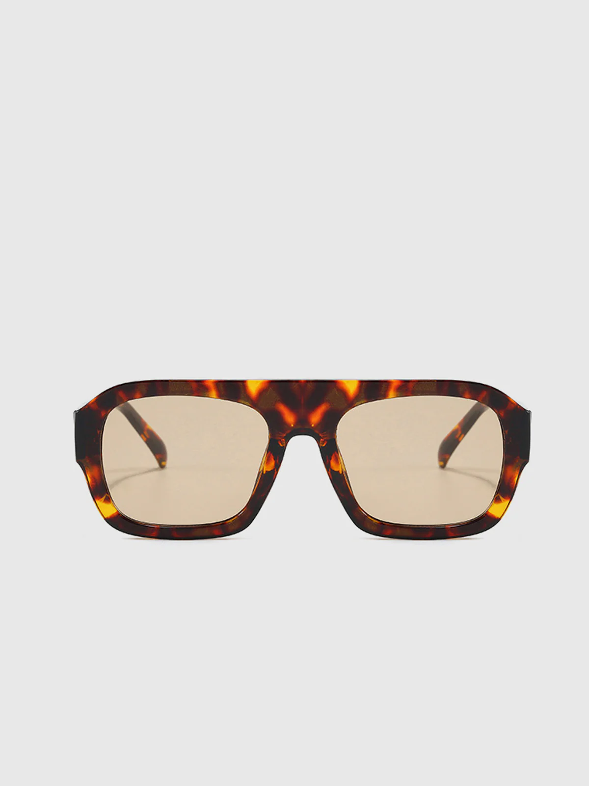 Leopard Printed Square Sunglasses - Takermore