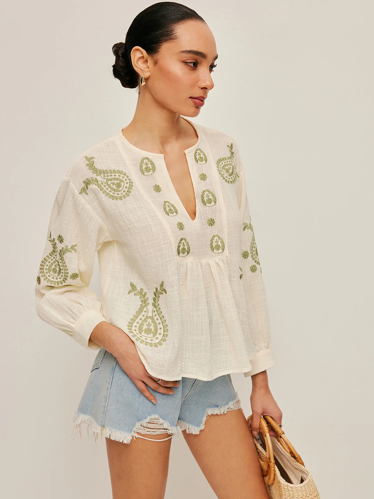 Boho Embroidered Blouse - Takermore