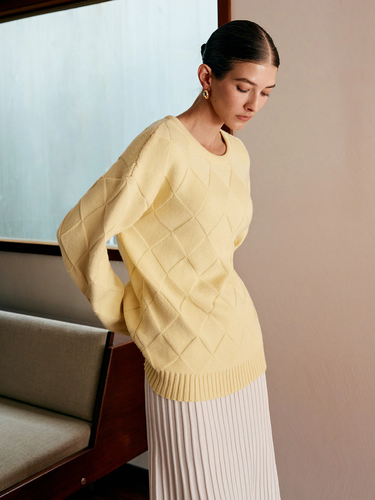 Plain Diamond Sweater - Takermore
