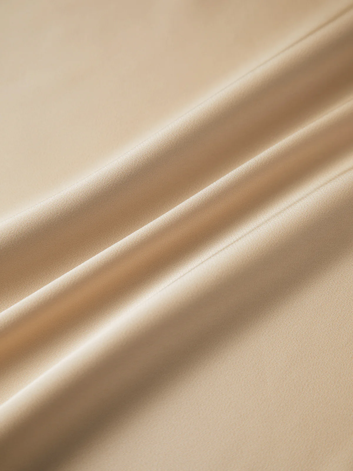 Creamy Cappuccino Satin Midi Skirt - Takermore