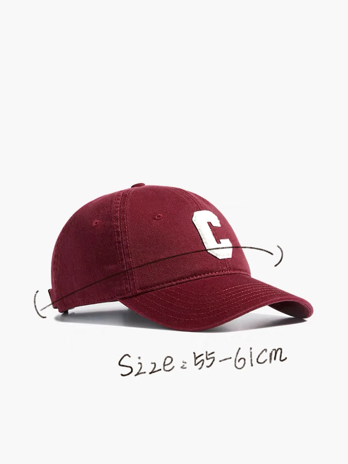 Cotton C-Letter Soft Top Cap Hat - Takermore