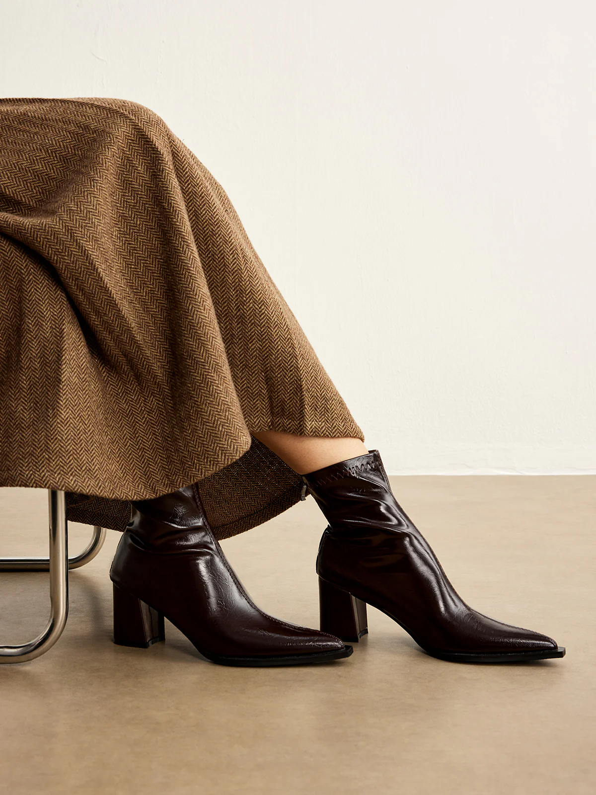 Thick Heel Zipper Ankle Boots - Takermore