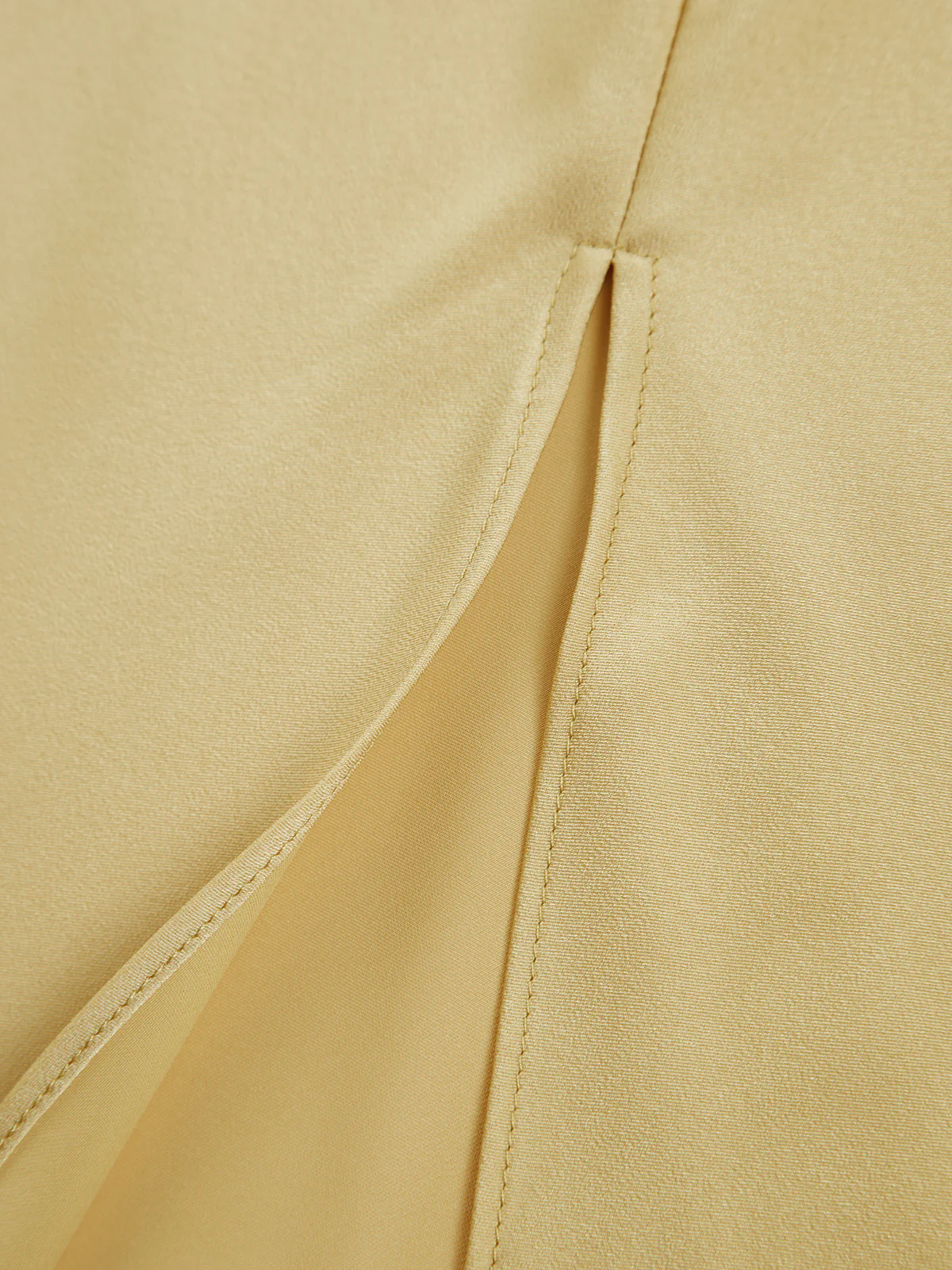 Moonlight Open Back Satin Slit Long Dress - Takermore