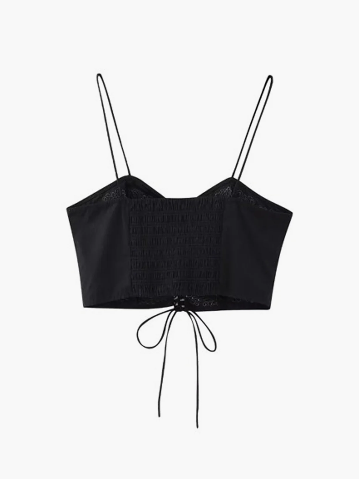 Embroidered Floral Tied Cami Top - Takermore