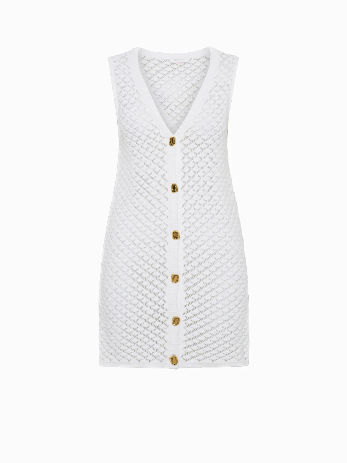 Cutout Button V-Neck Sweater Dress - Takermore