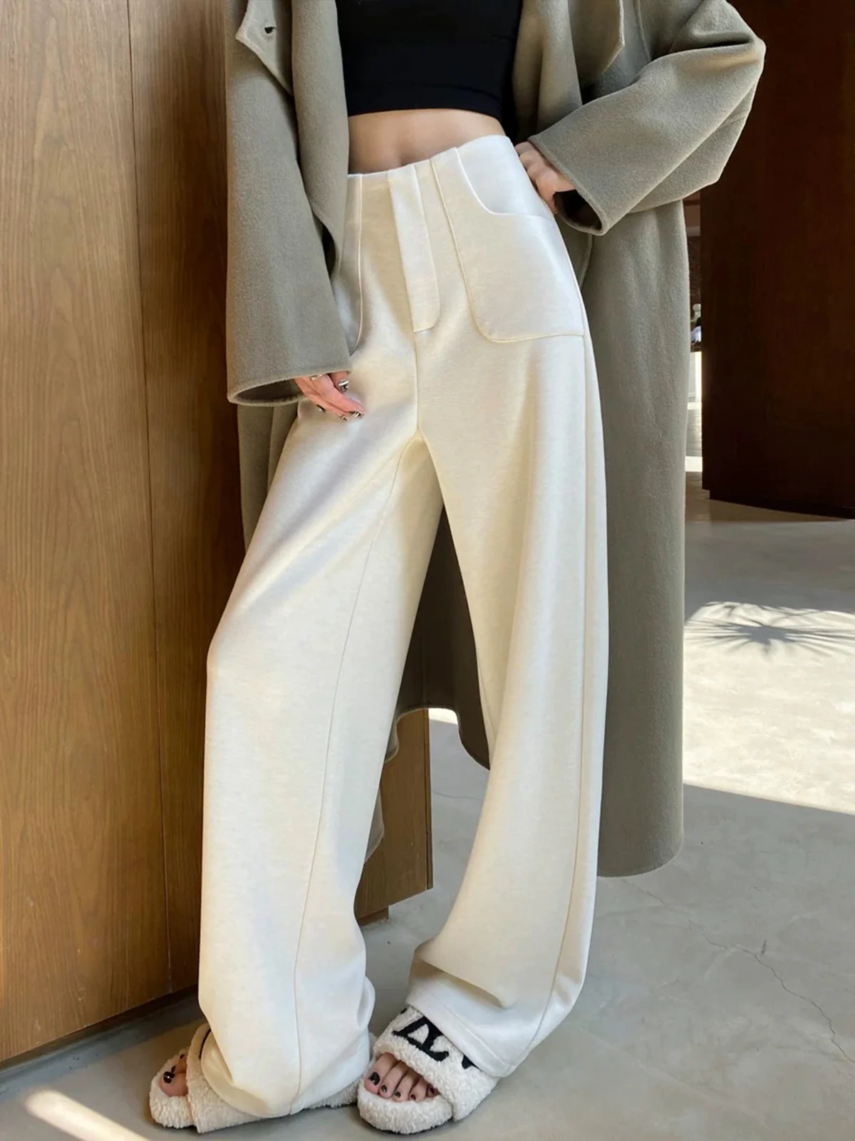 Casual Corduroy Pants Without Belt - Takermore