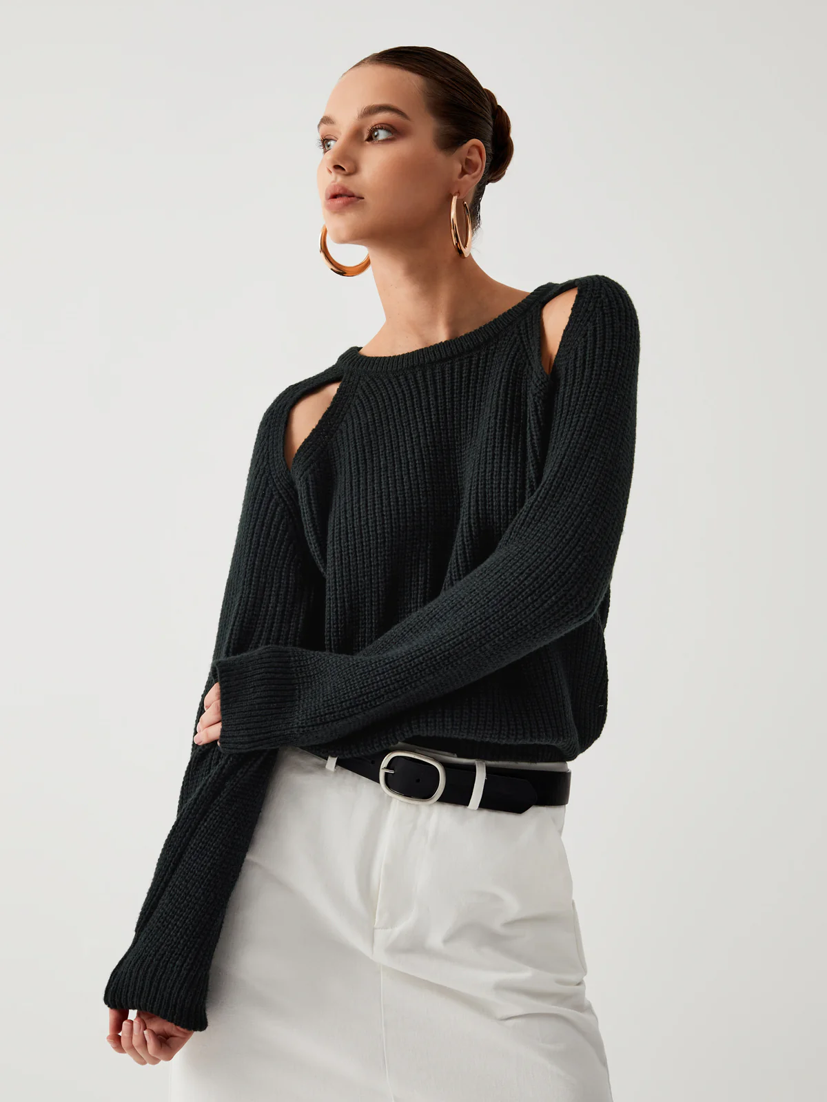 Keep Me Close Cutout Sweater - Takermore