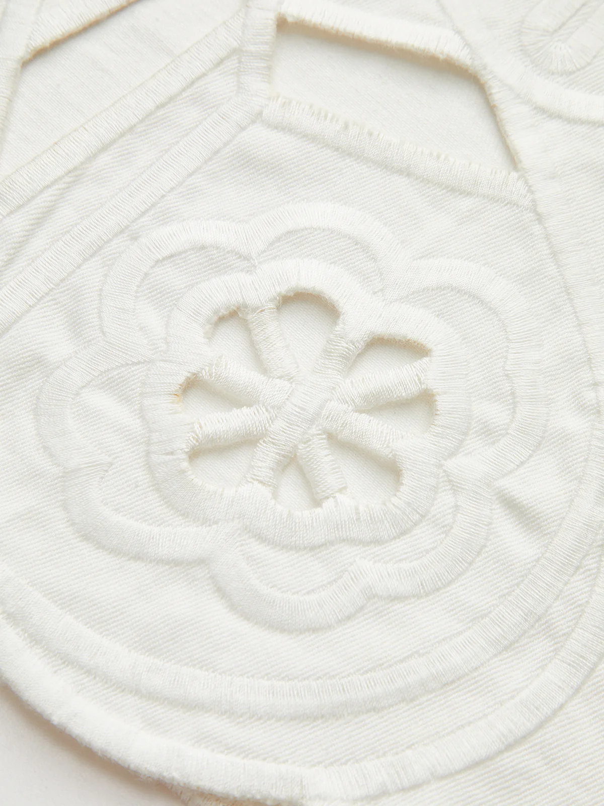 Embroidery Cut-Out Wide-Leg Pants - Takermore