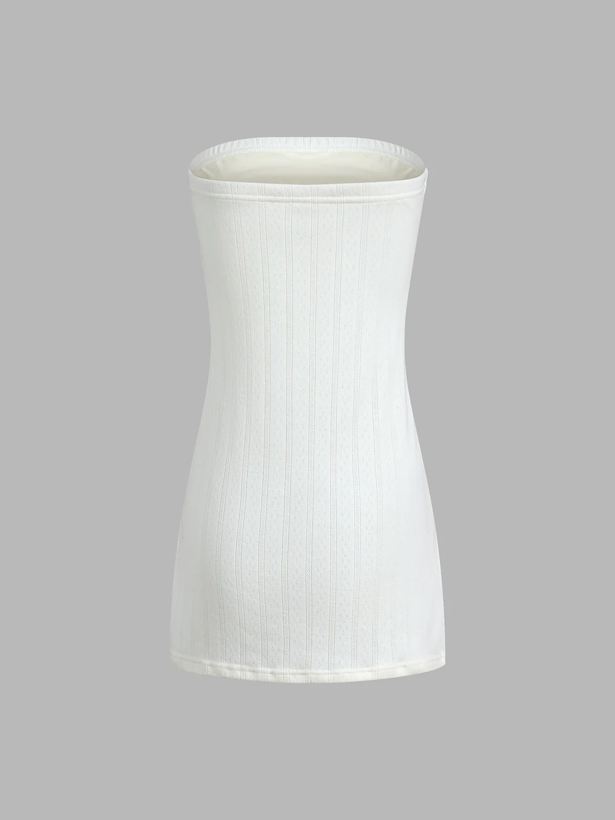 Eyelet Bodycon Tube Short Dress - Takermore