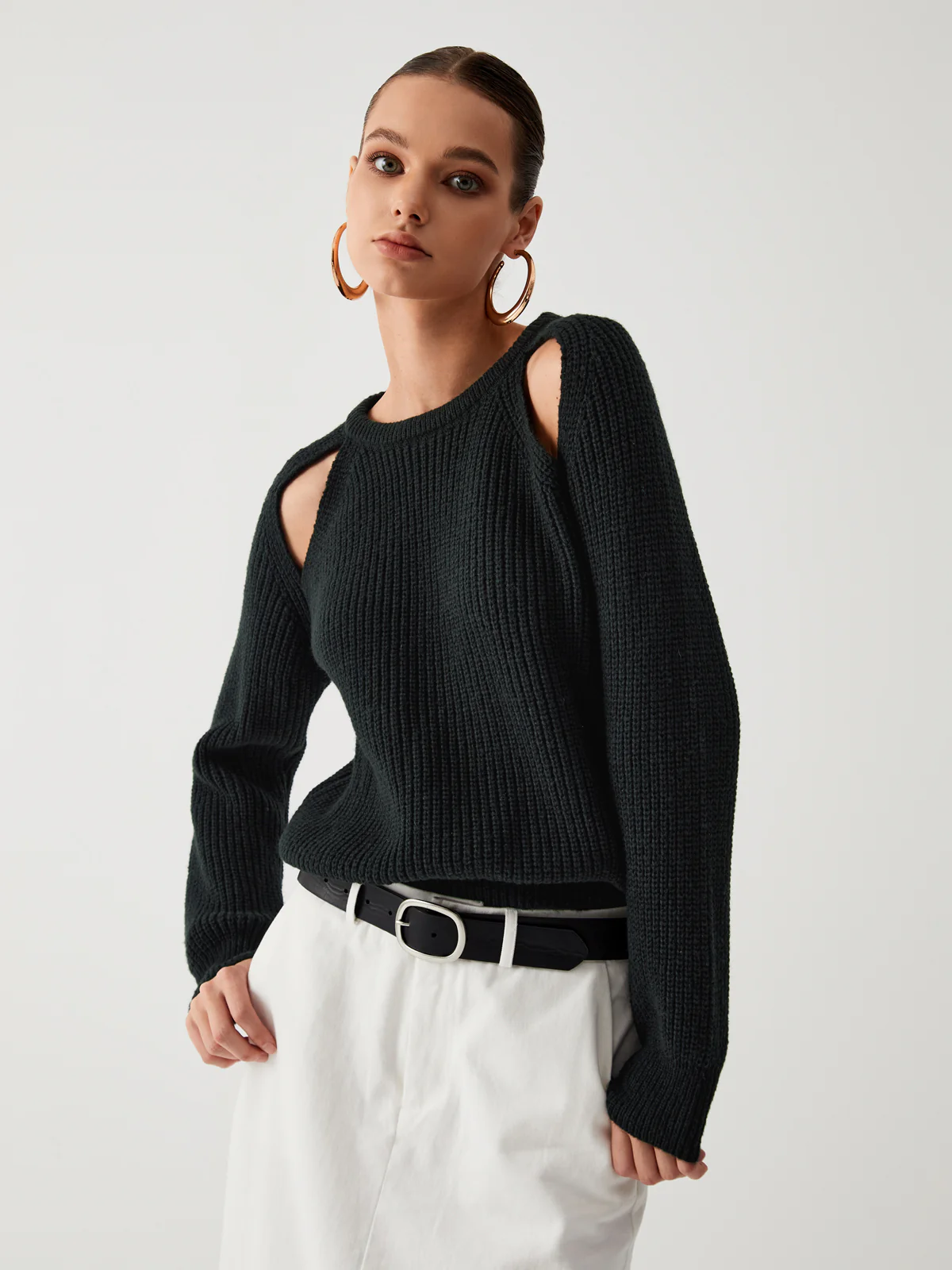 Keep Me Close Cutout Sweater - Takermore