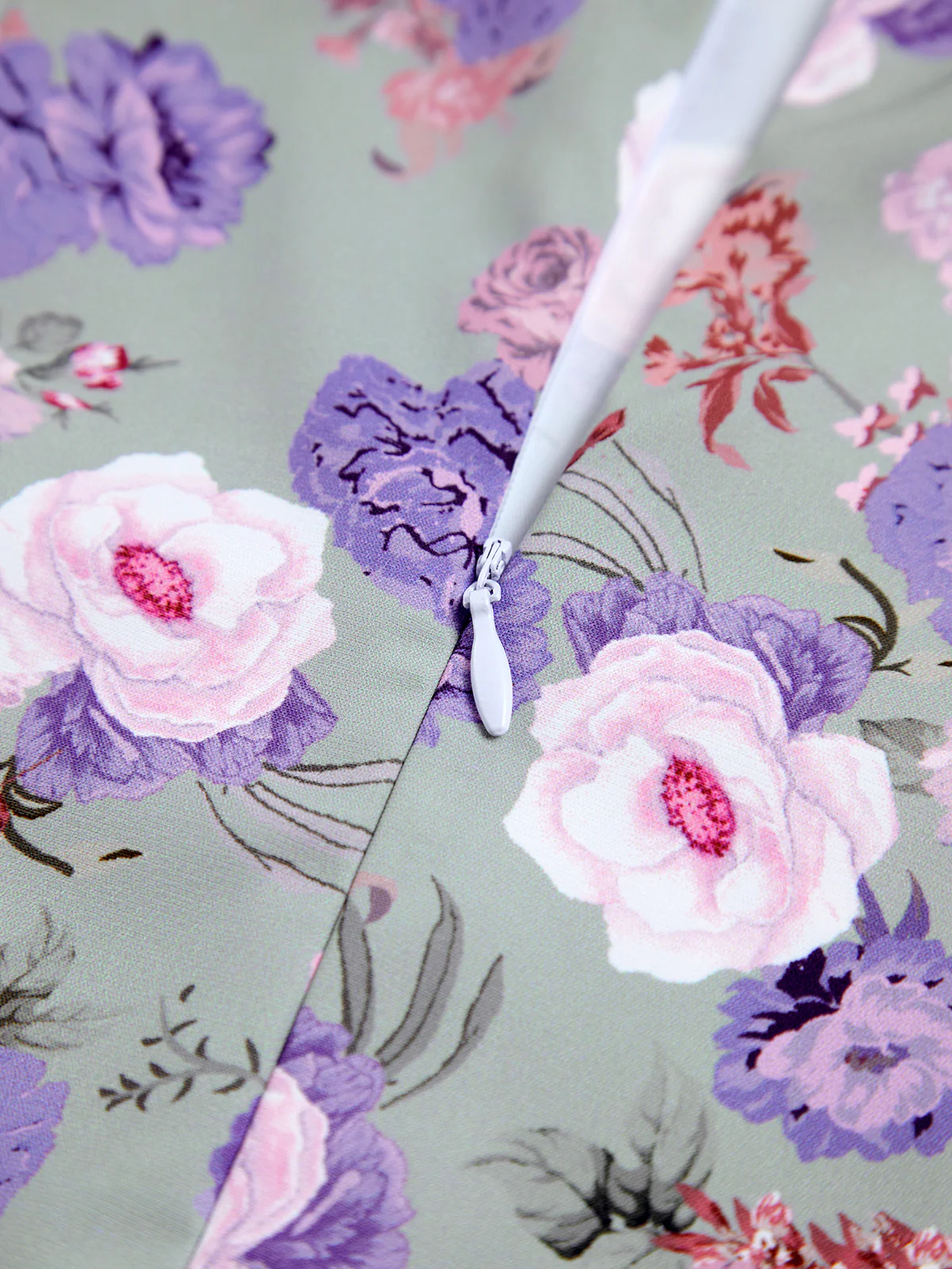 Vintage Floral Slit Midi Dress - Takermore