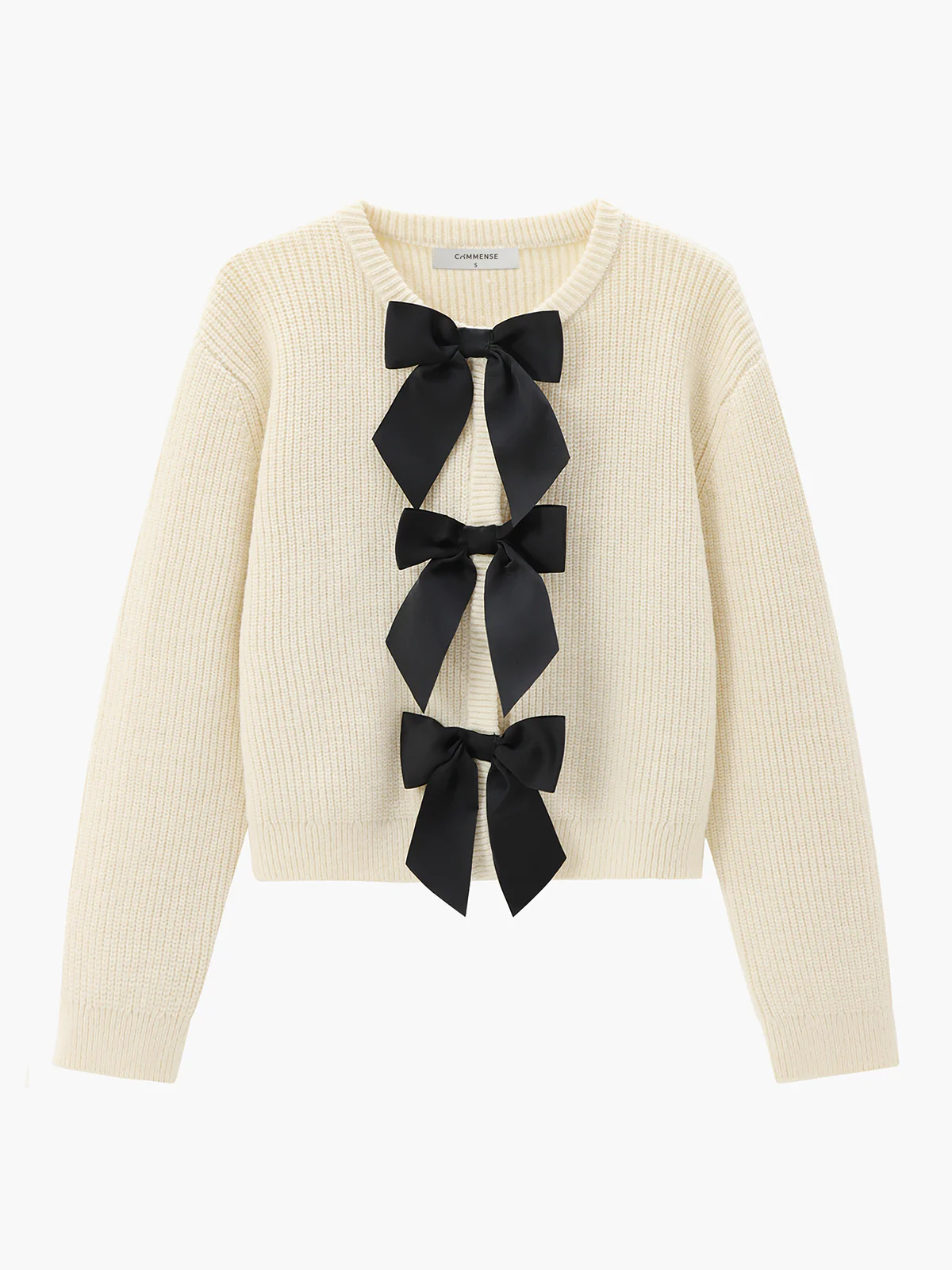 Bow Ribbed Warm Sweater - Takermore