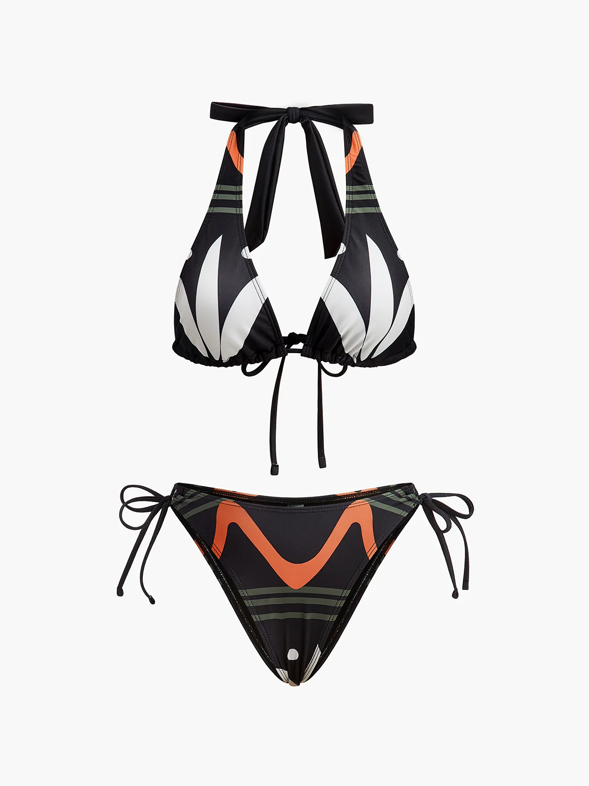 Halter Neck Tie-Back Bikini Set - Takermore