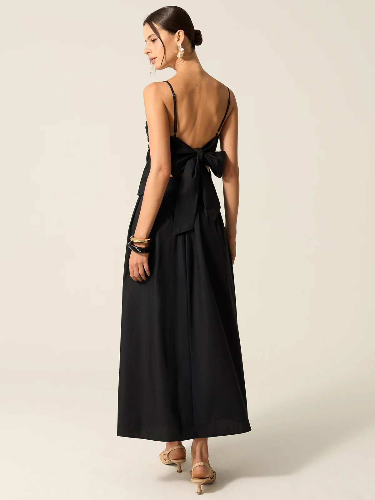 Spaghetti Strap Backless Skirt Set - Takermore