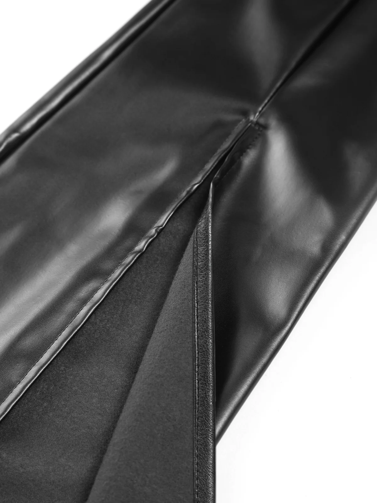 Faux Leather Zippered Flare Pants - Takermore