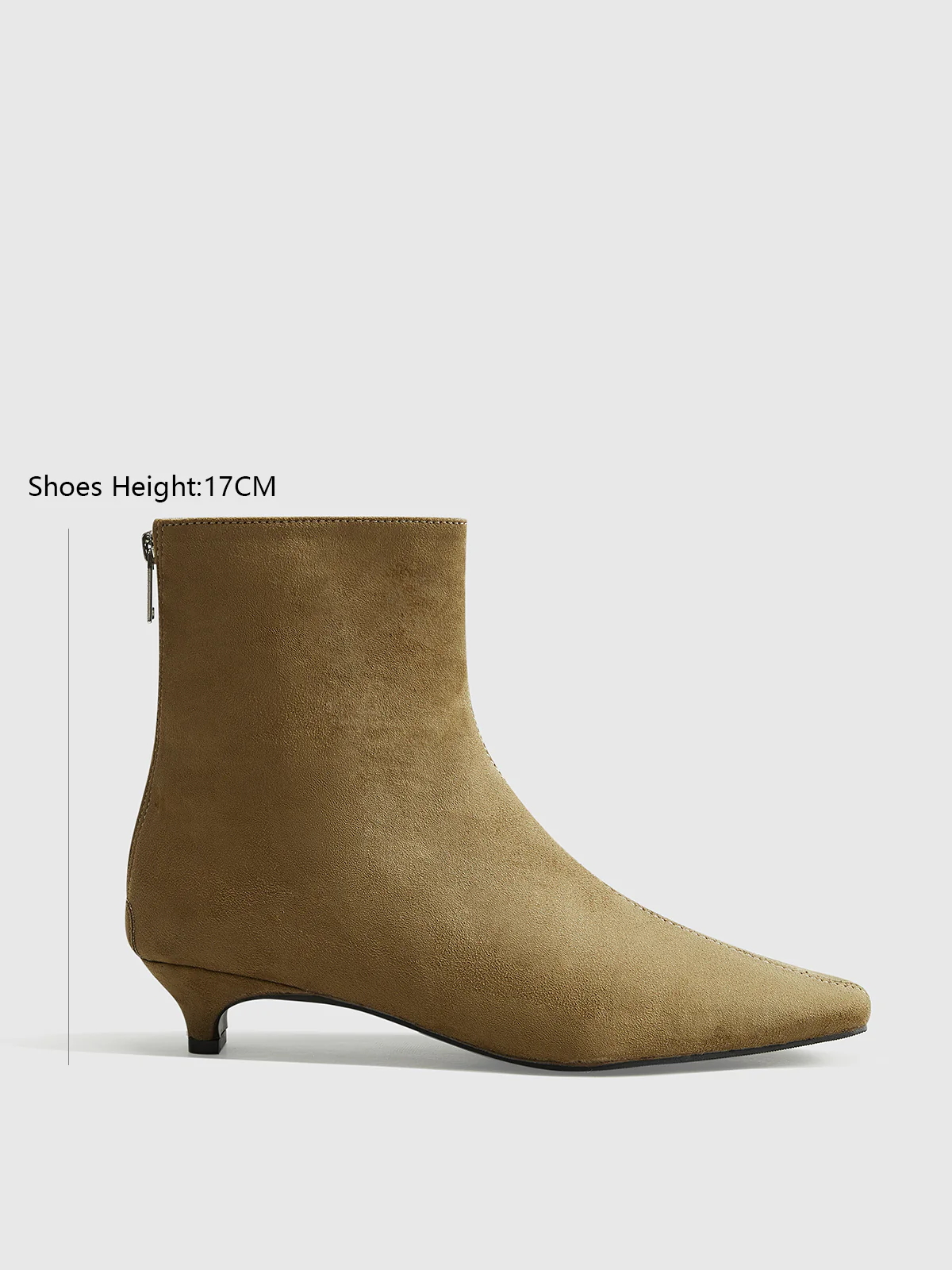 Suede Kitten Ankle Boots - Takermore