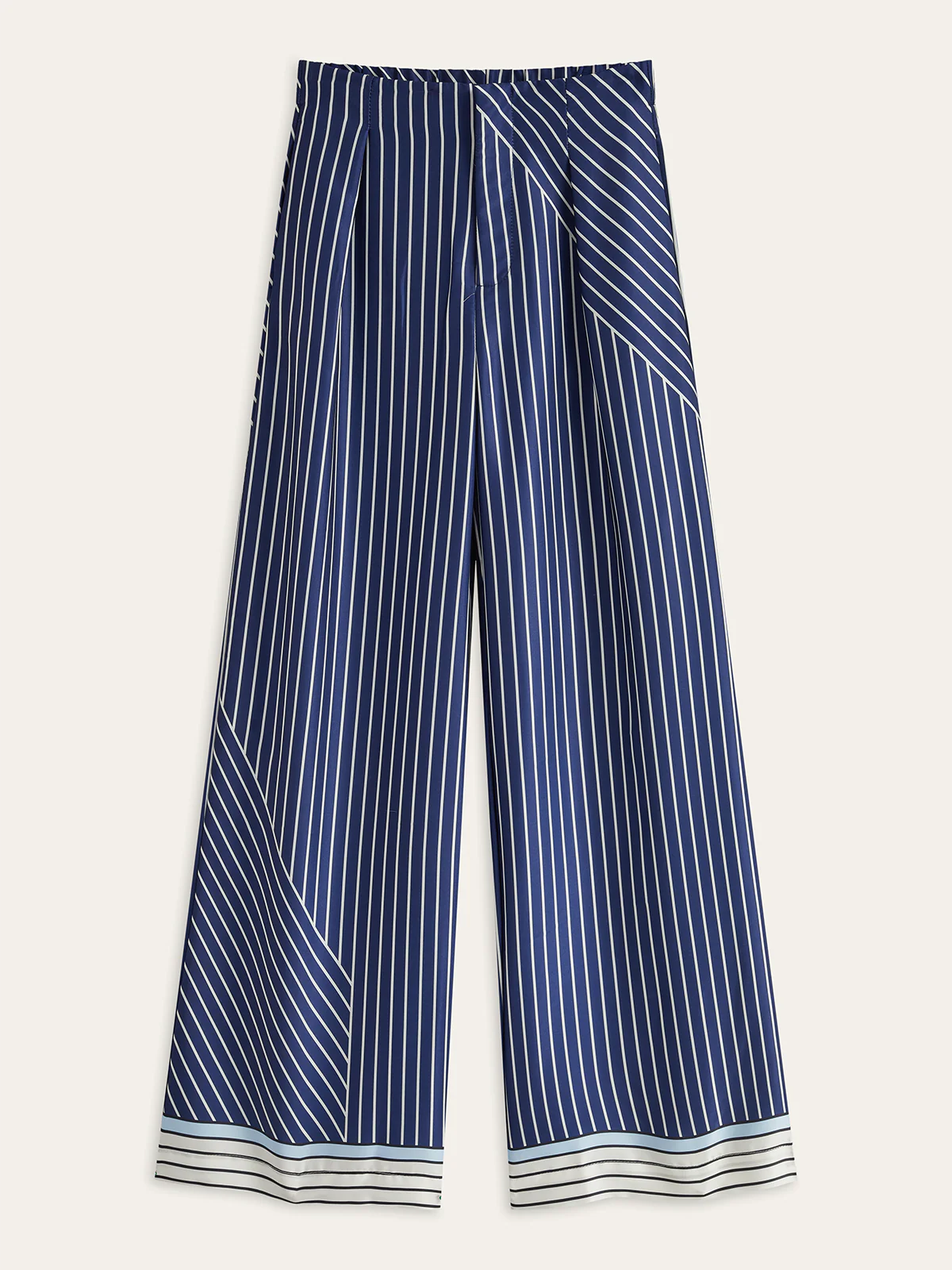 Asymmetrical Stripe Pants - Takermore
