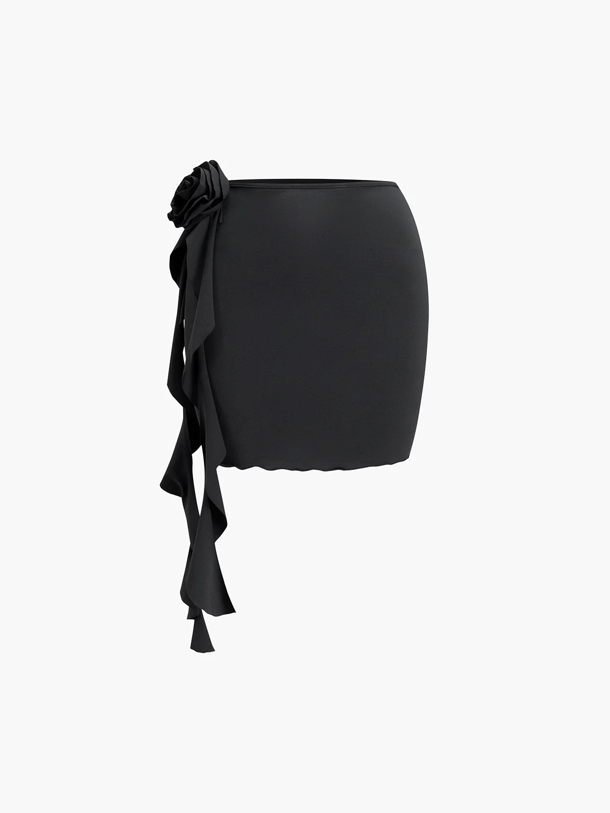 Rosette Ruffle Two Piece Skirt Set - Takermore