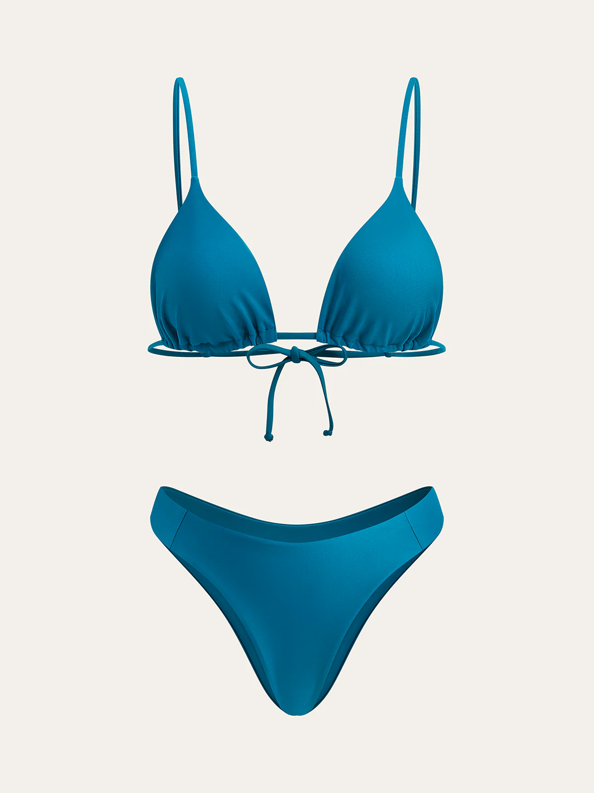 Triangle Top and Two Bottom Style Bikini Set - Takermore