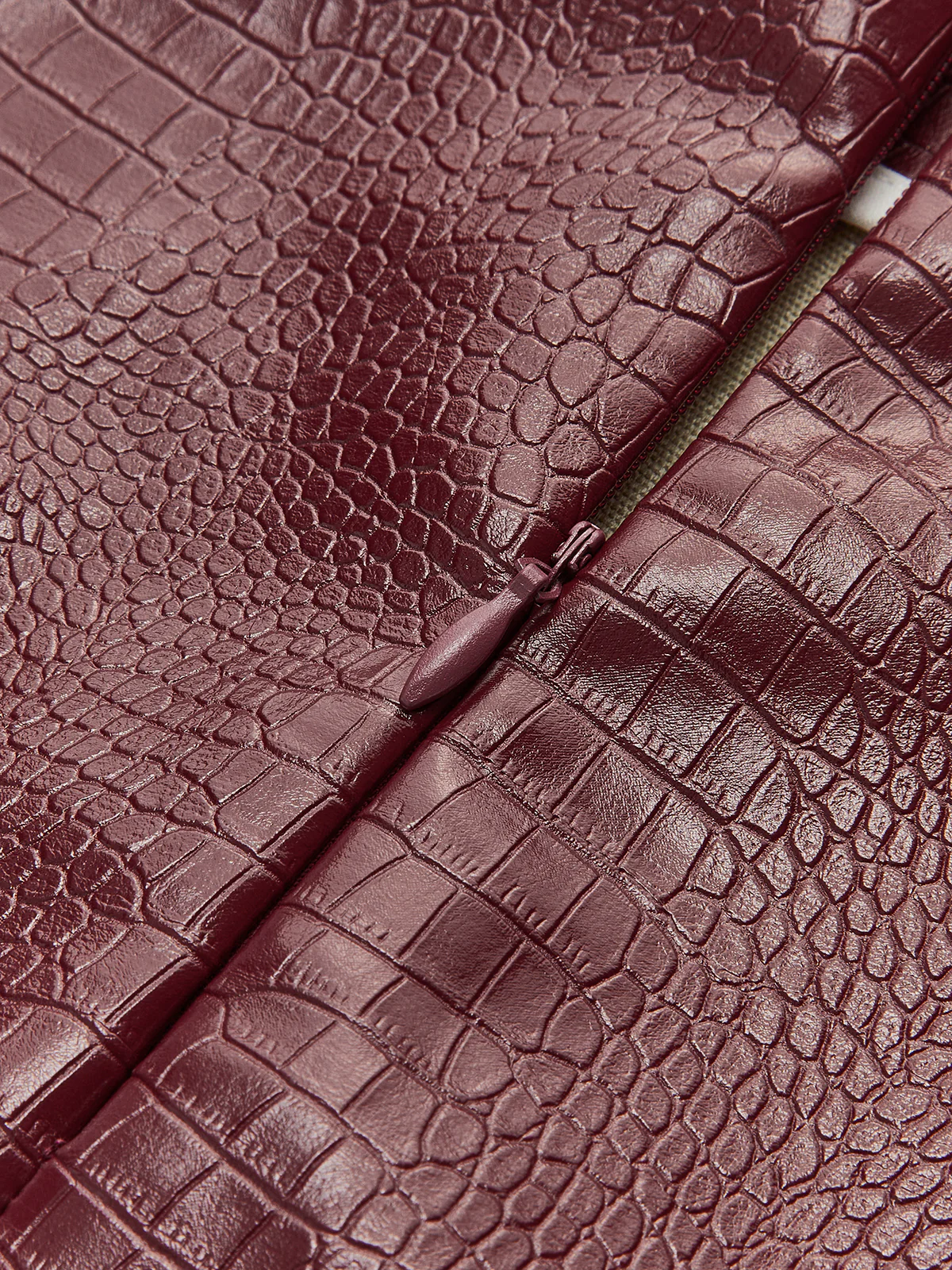 Faux Leather Textured Mini Skirt - Takermore