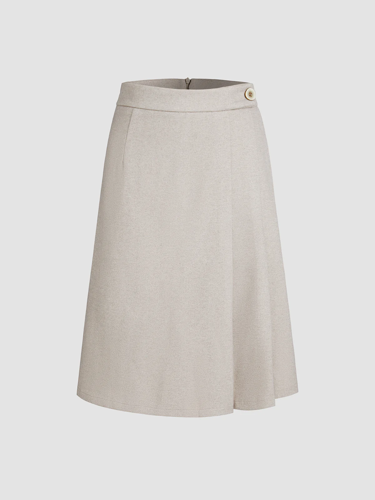 Ivory Glow Zip Up Skirt - Takermore